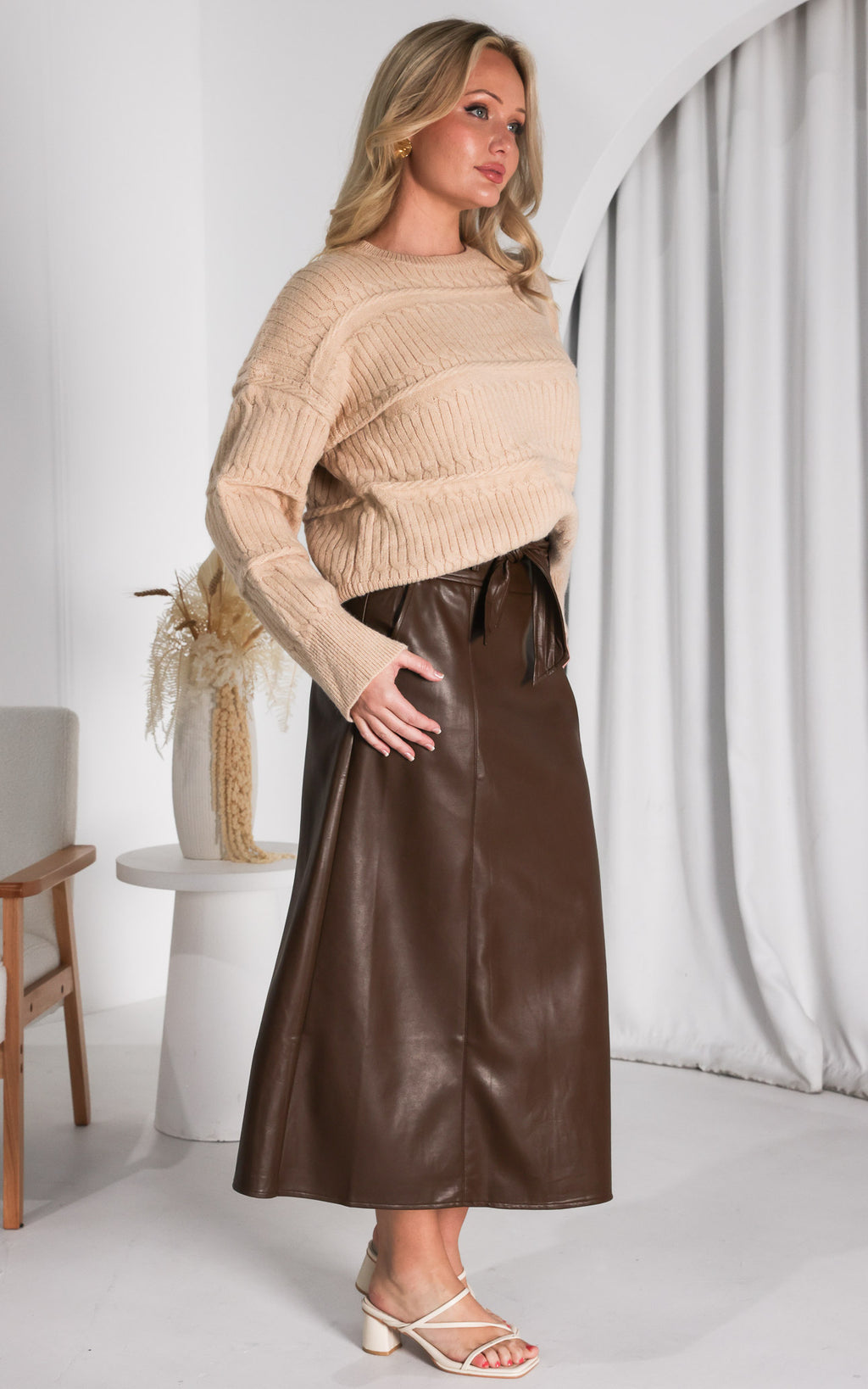 Ashmore Knit Jumper - Latte
