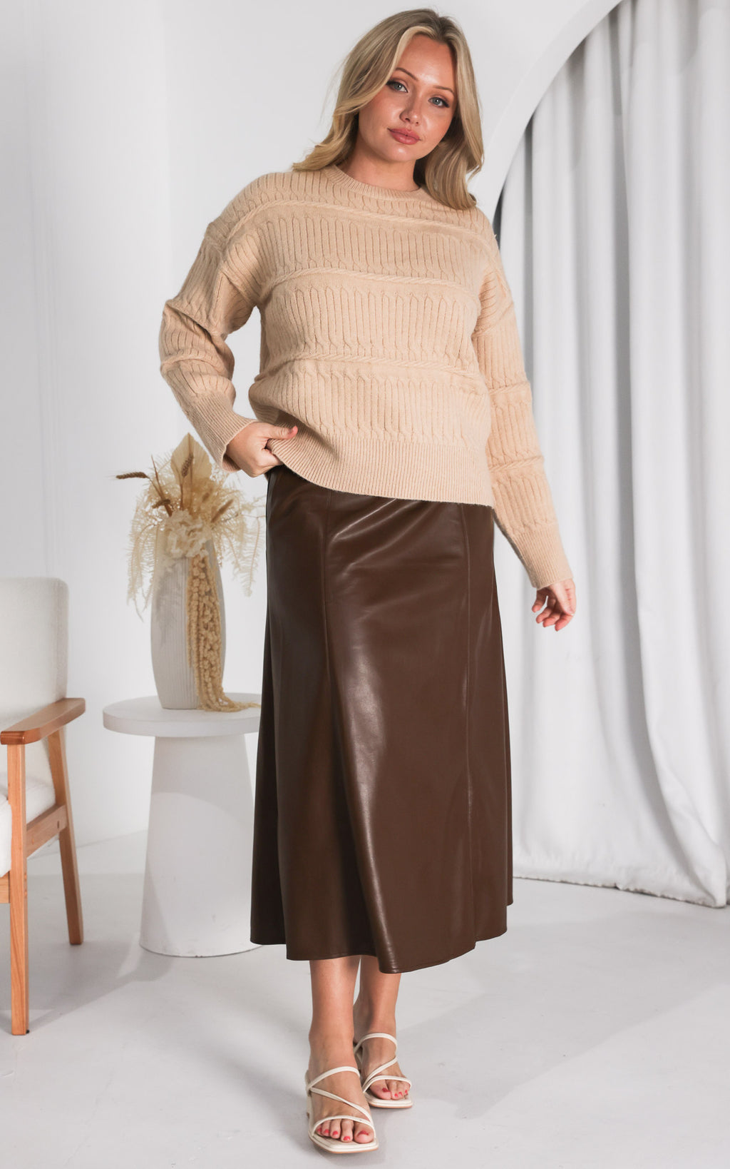 Ashmore Knit Jumper - Latte