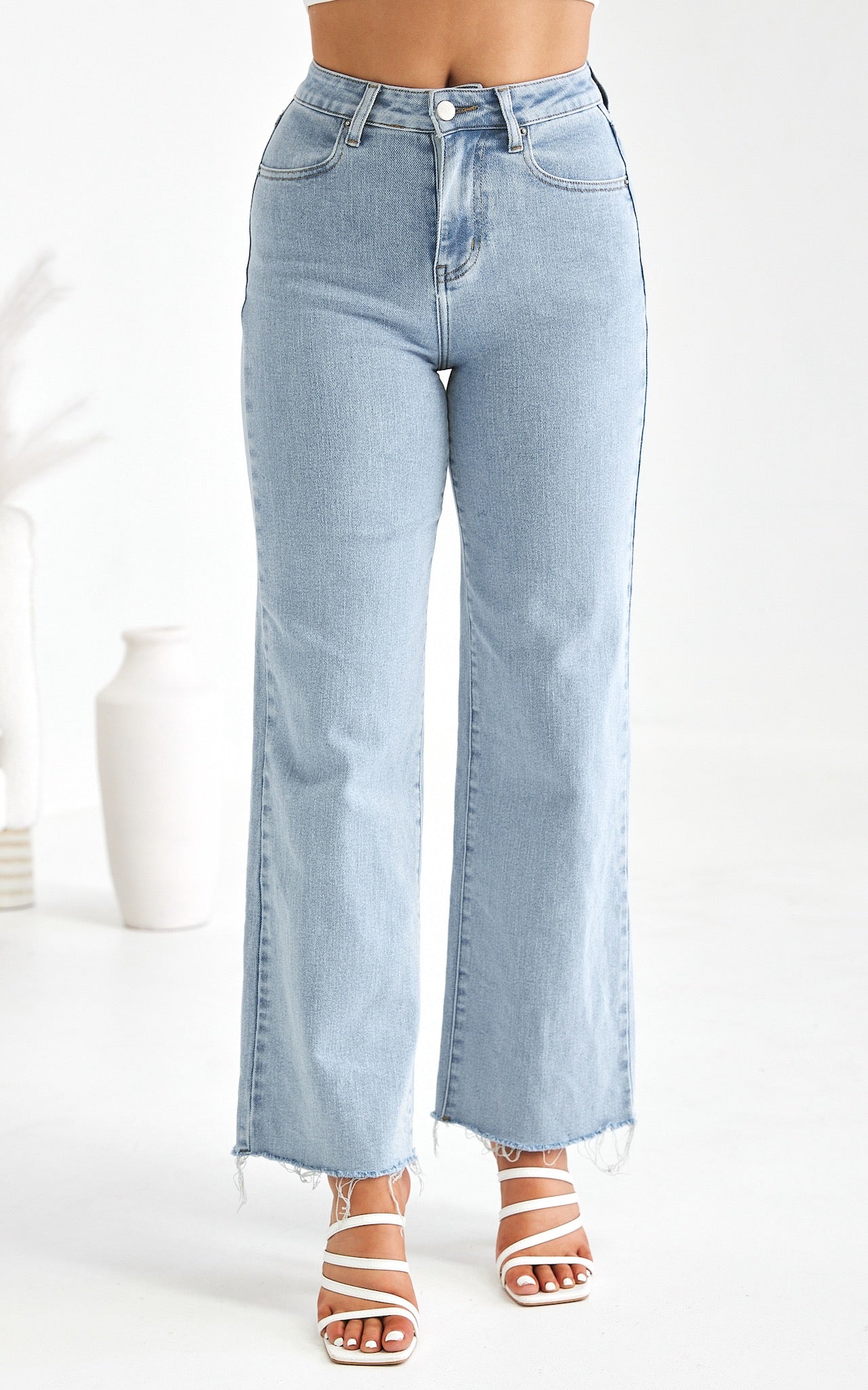 Aubreen Wide Jeans - Light Blue