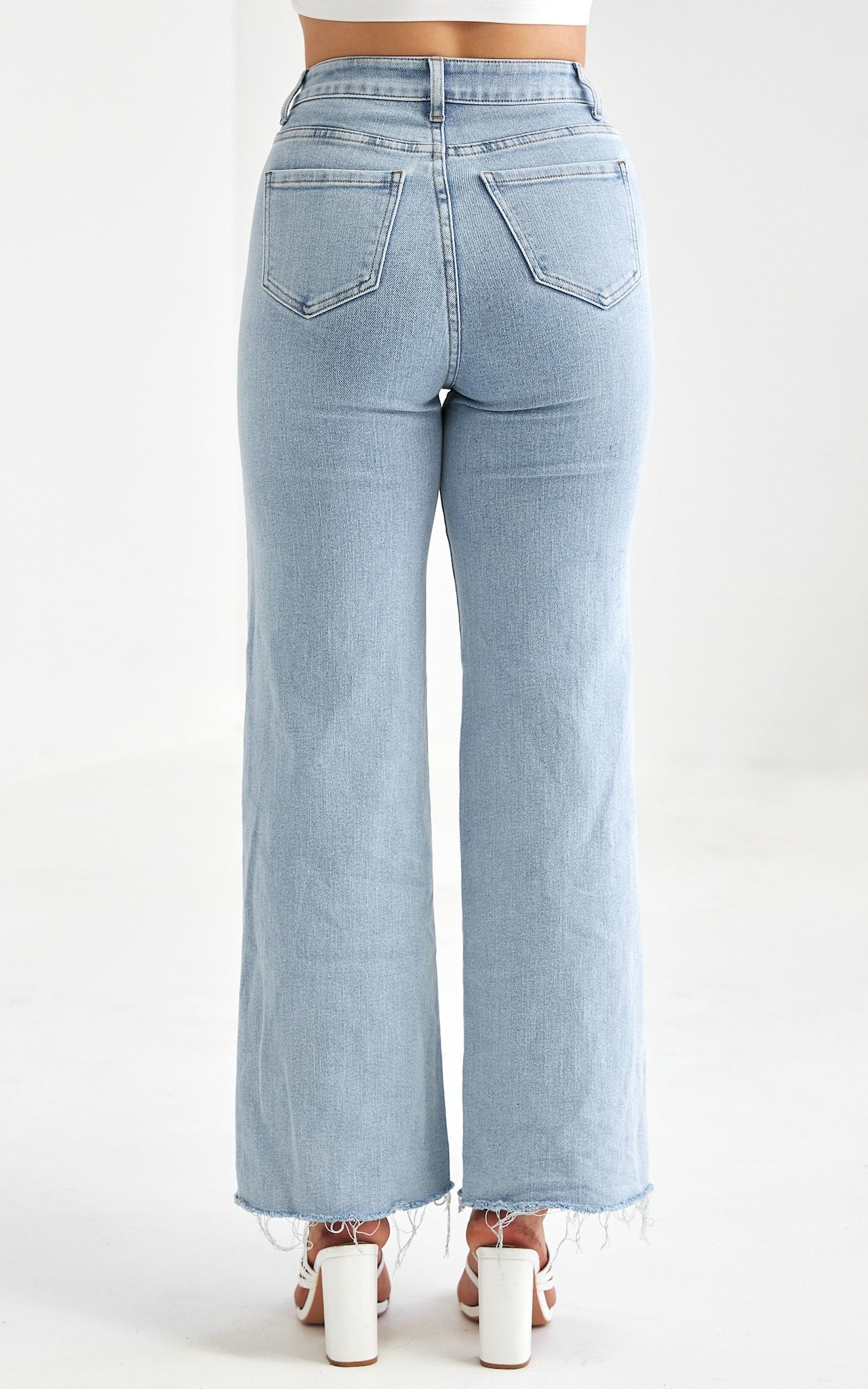 Aubreen Wide Jeans - Light Blue