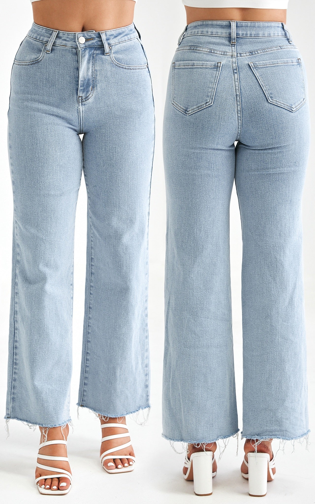 Aubreen Wide Jeans - Light Blue