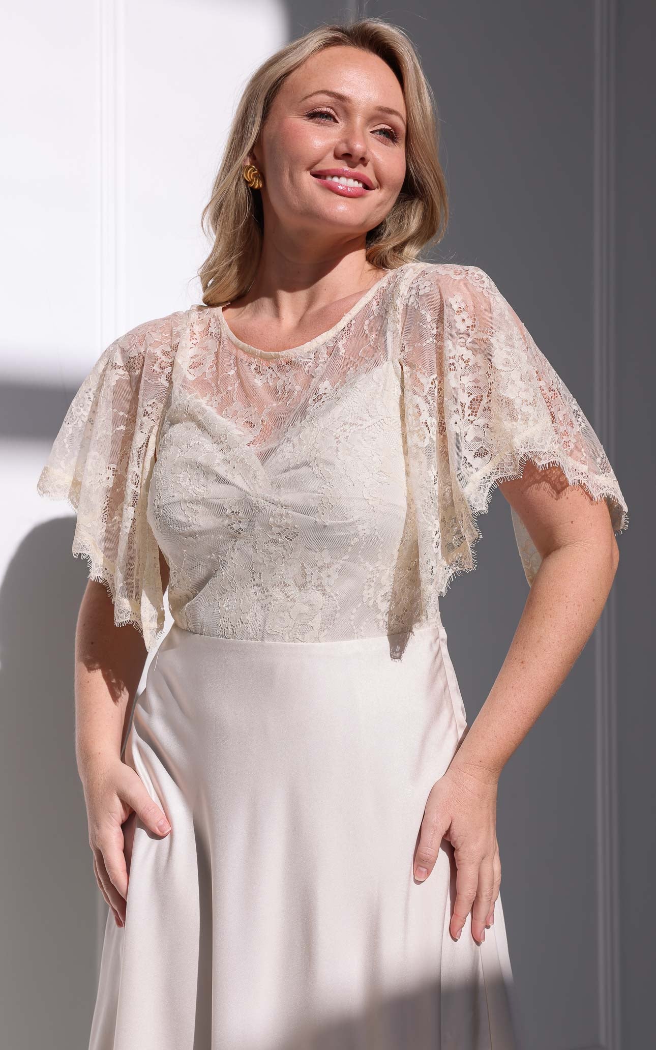 Aurelia Lace Maxi Dress - Bone