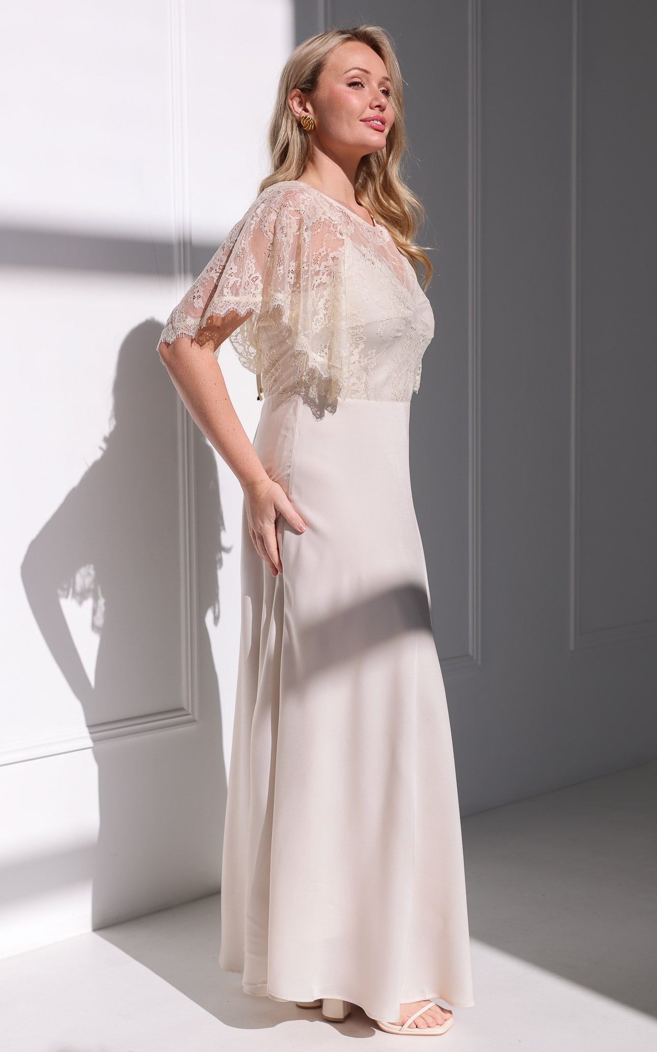 Aurelia Lace Maxi Dress - Bone