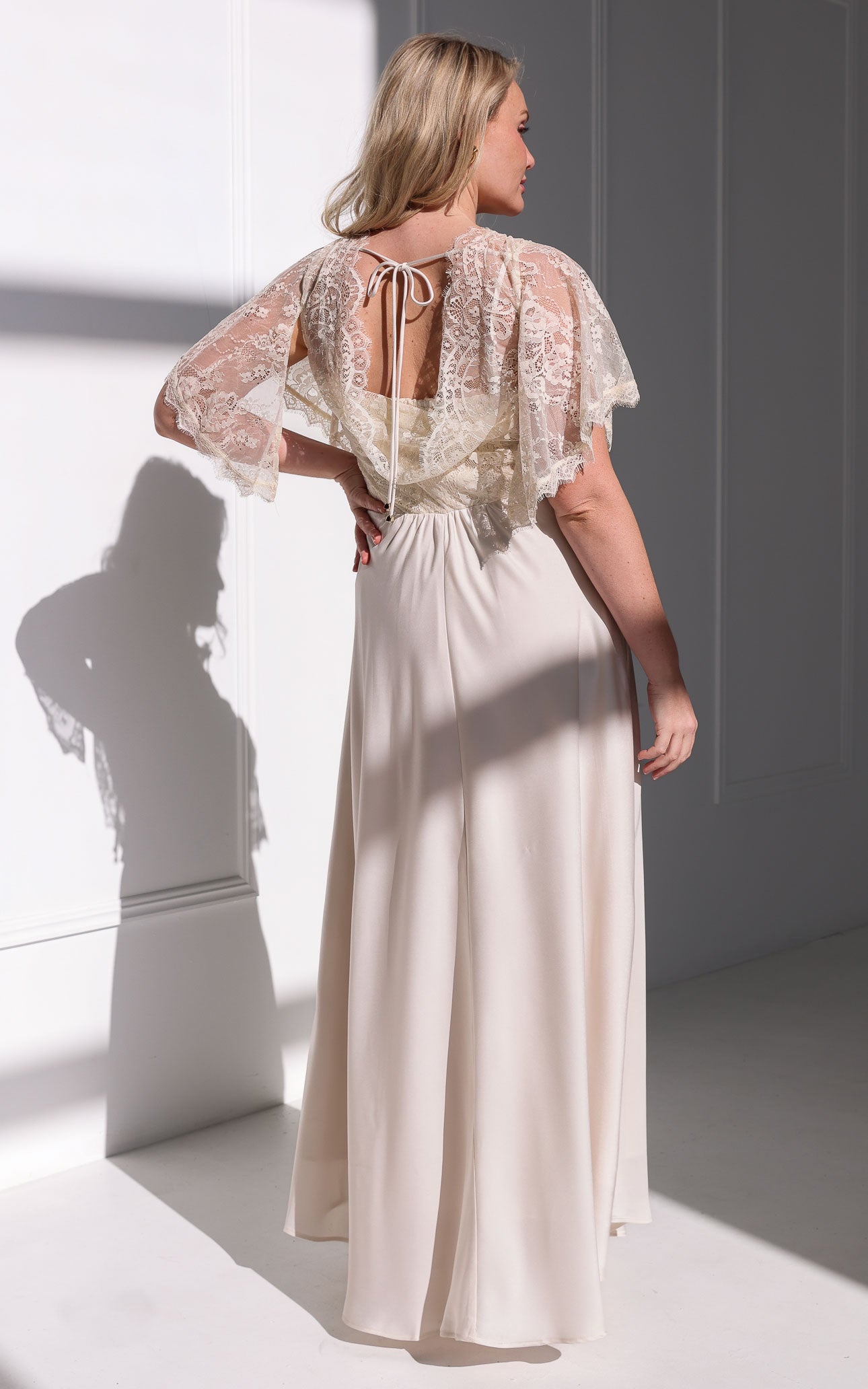 Aurelia Lace Maxi Dress - Bone