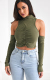 Awake Crop Top - Khaki