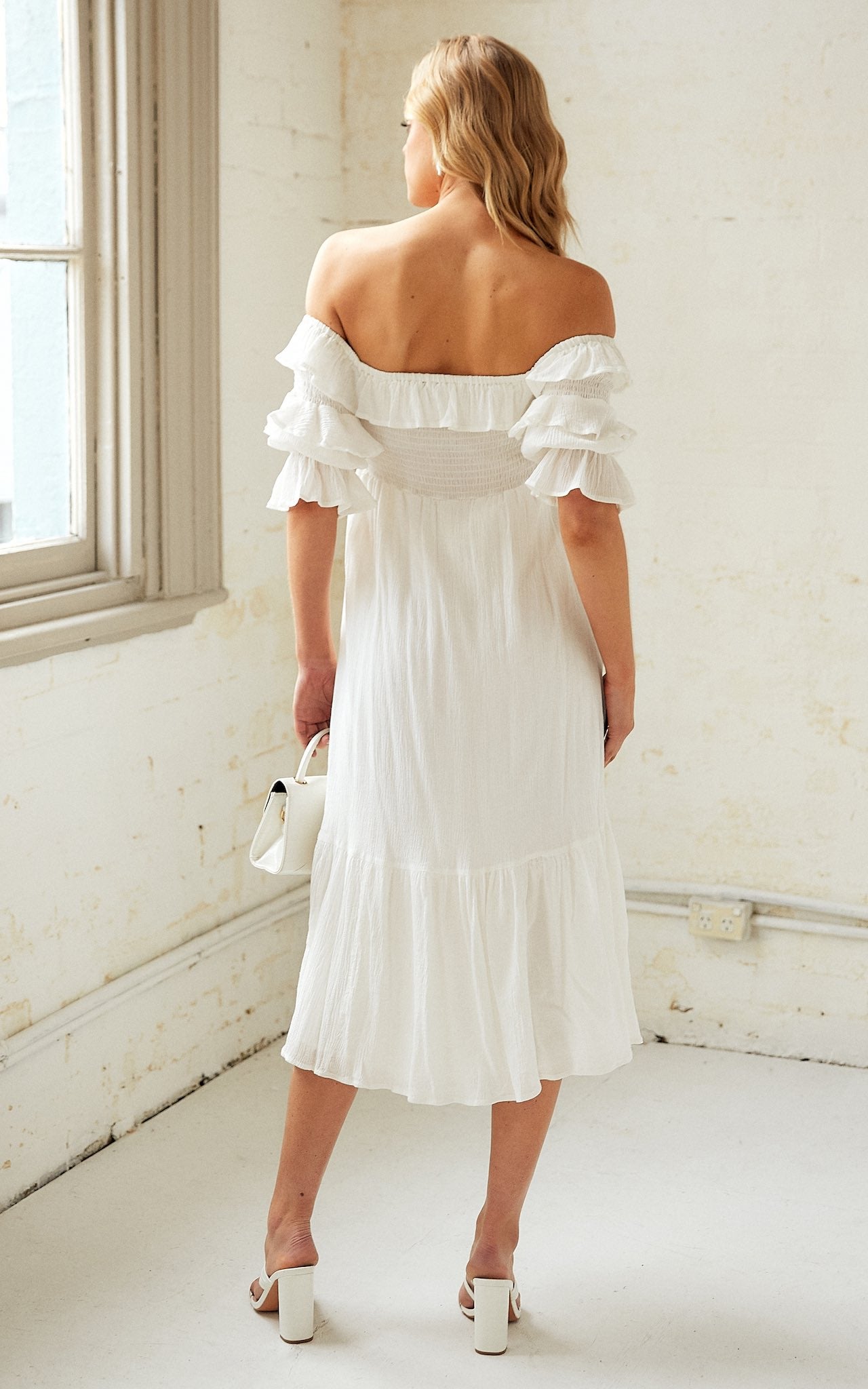 Ayesha Midi Dress - White