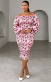 Alicia Midi Dress - Pink Floral