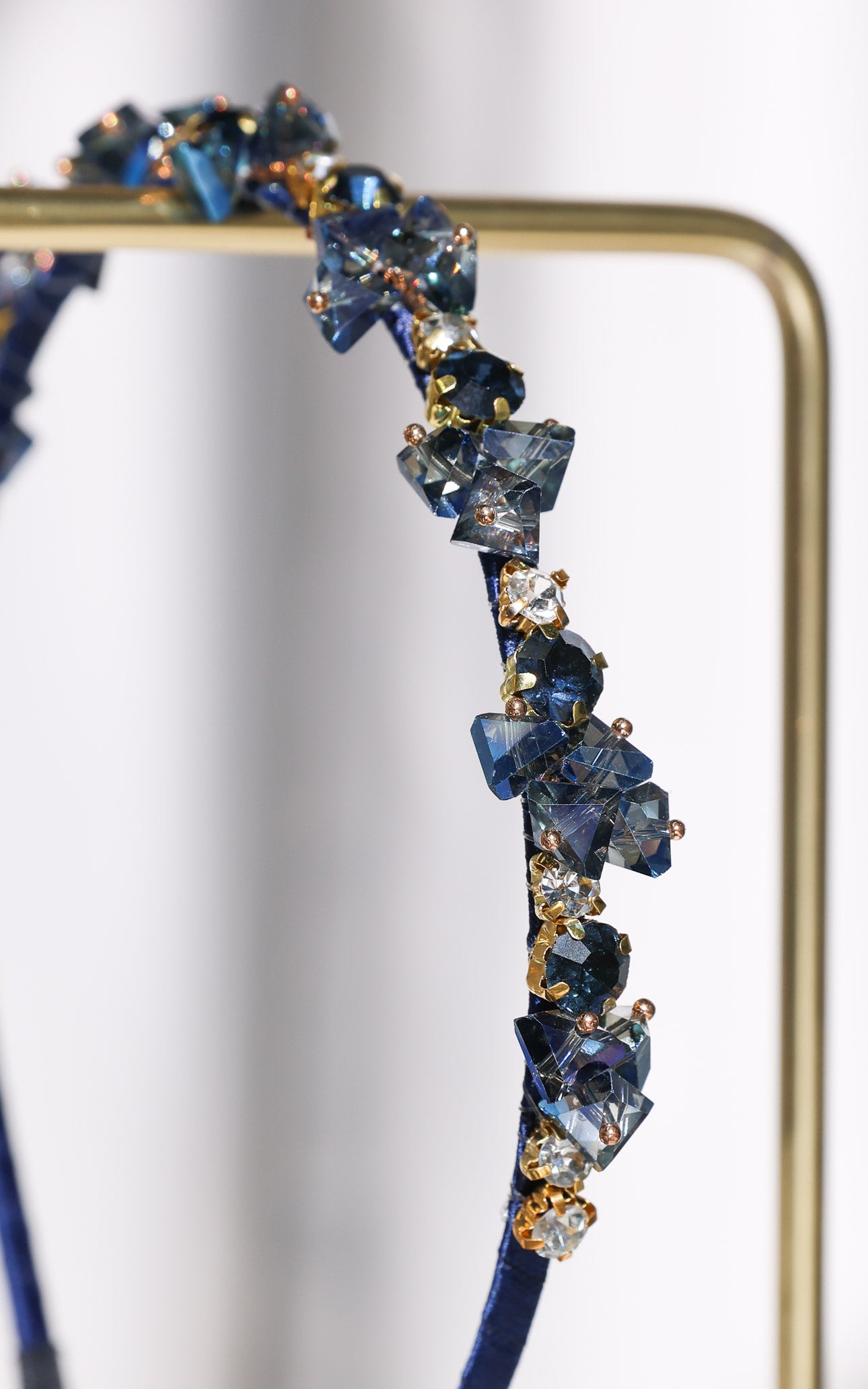 Amethyst Headband - Navy Diamante Cluster Bead