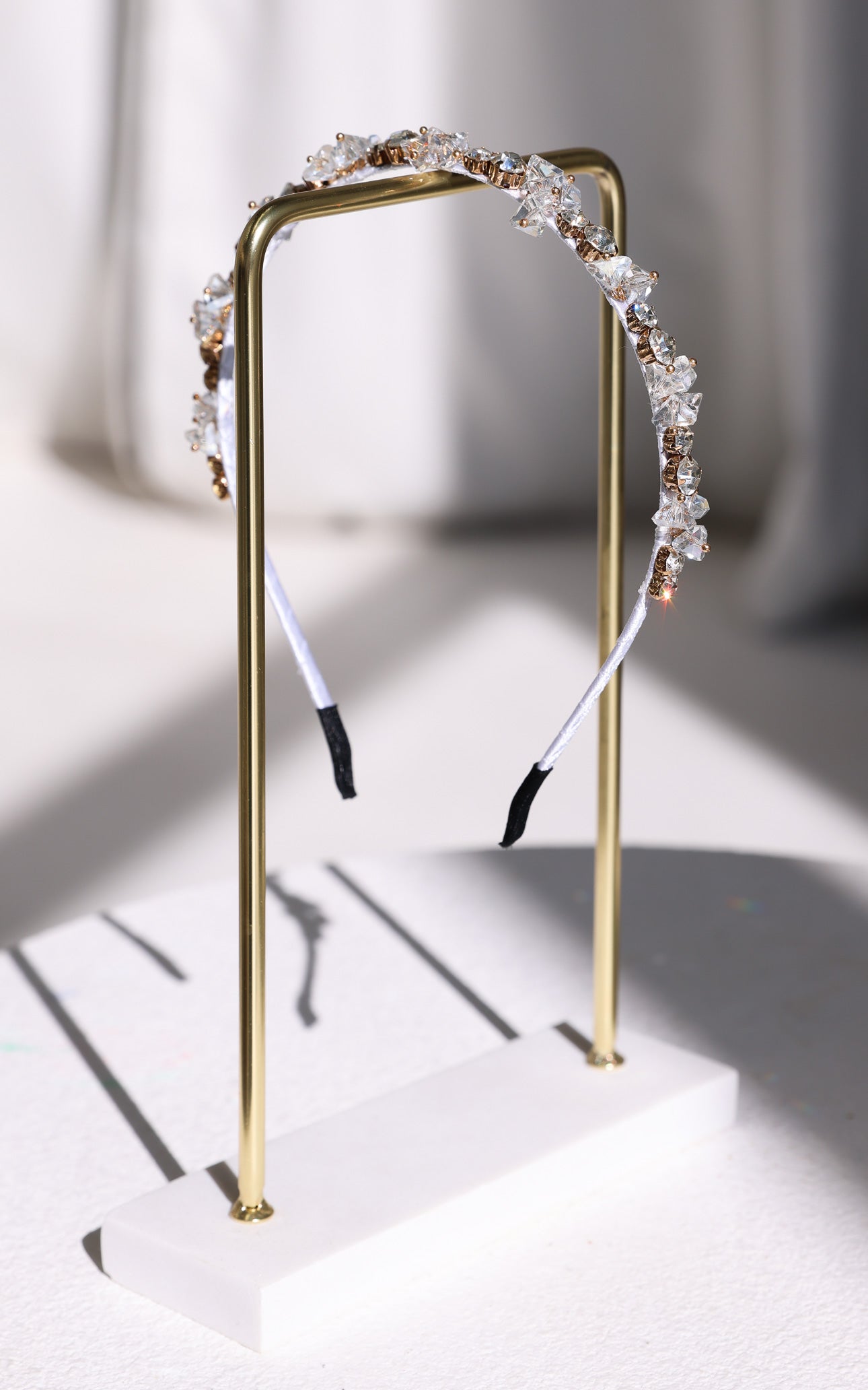 Amethyst Headband - White Diamante Cluster Bead