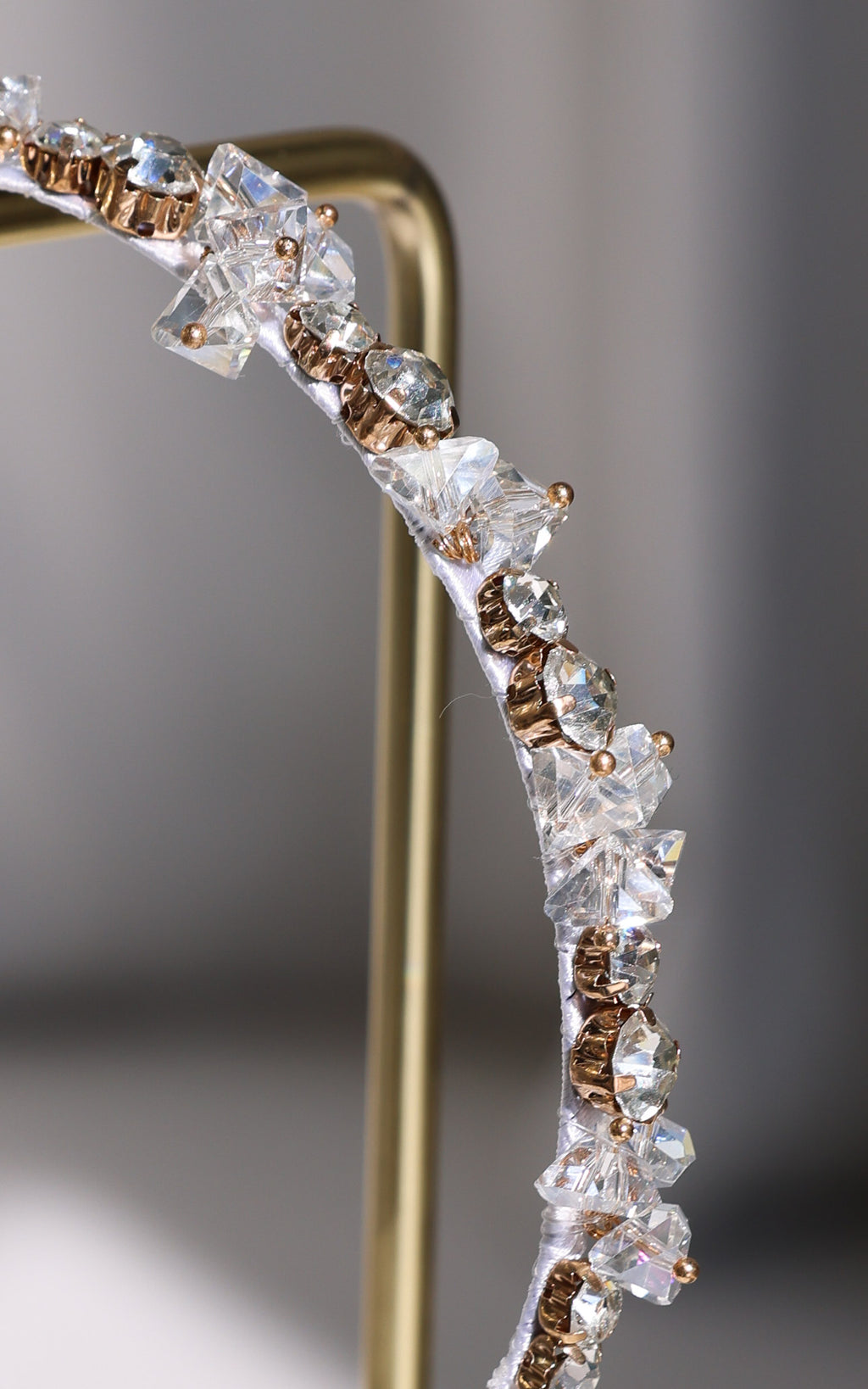 Amethyst Headband - White Diamante Cluster Bead