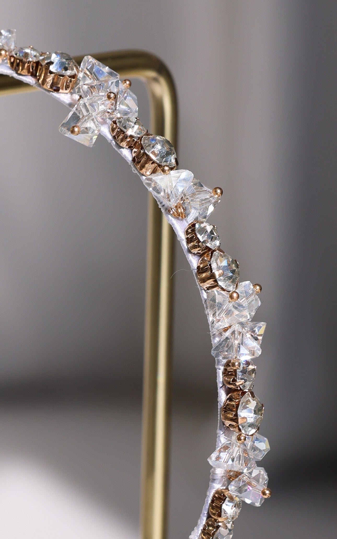 Amethyst Headband - White Diamante Cluster Bead