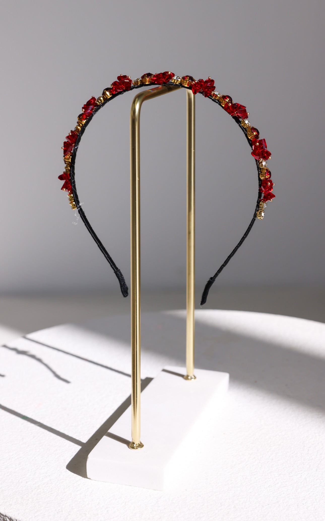 Amethyst Headband - Wine Diamante Cluster Bead