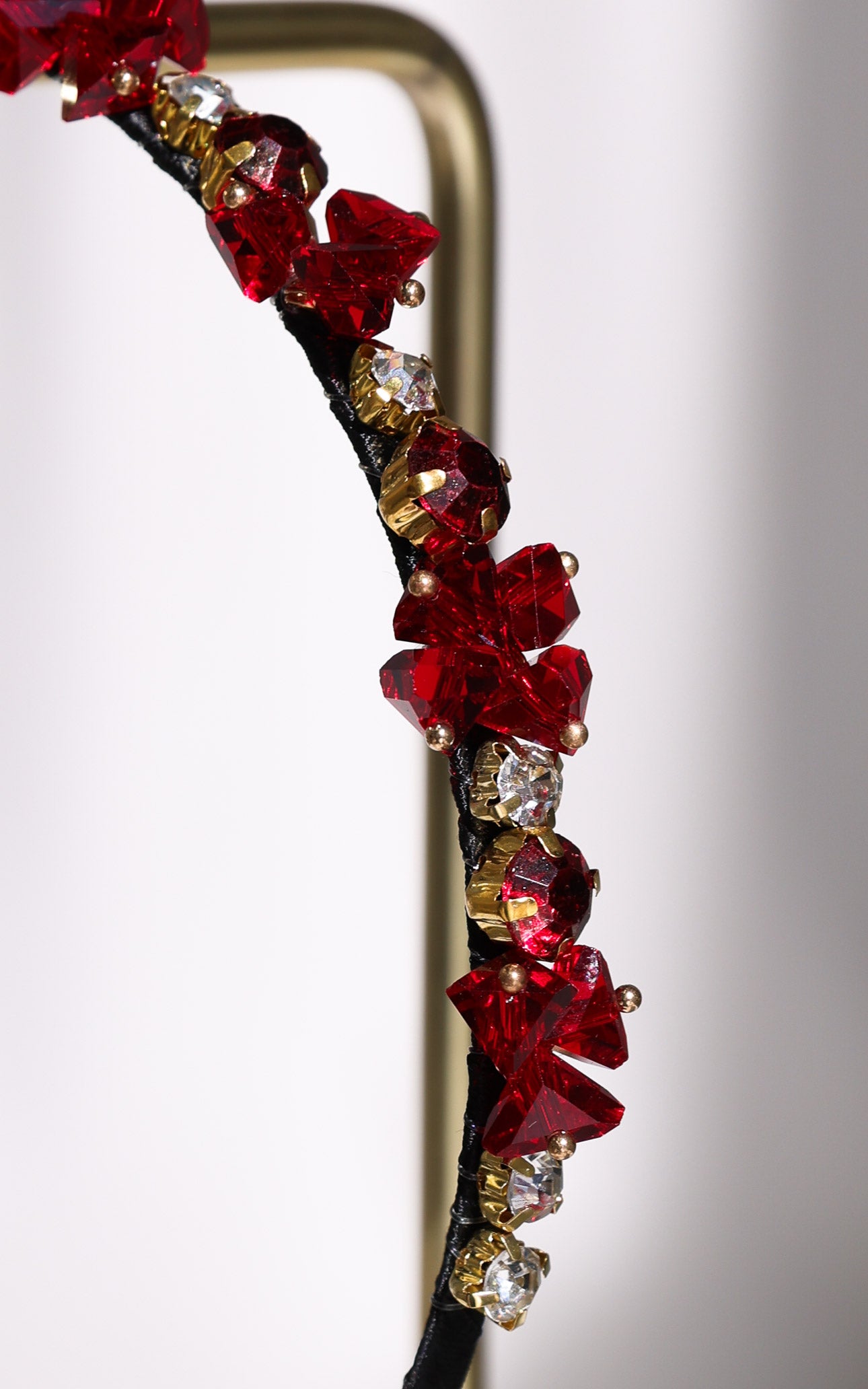 Amethyst Headband - Wine Diamante Cluster Bead