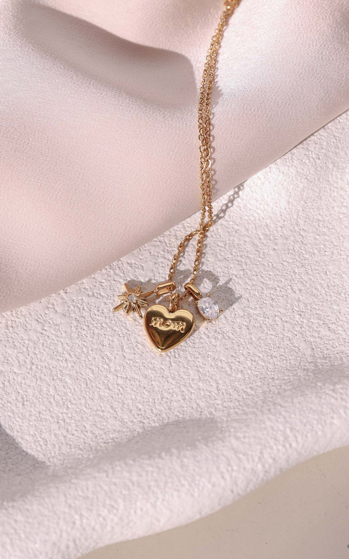 Amette Necklace - Gold Mom Multi Charm