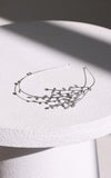 Aphrodite Headband - Silver Diamante Leaf