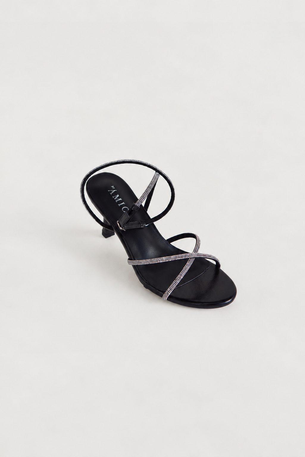 Asher Heels - Black Rhinestone