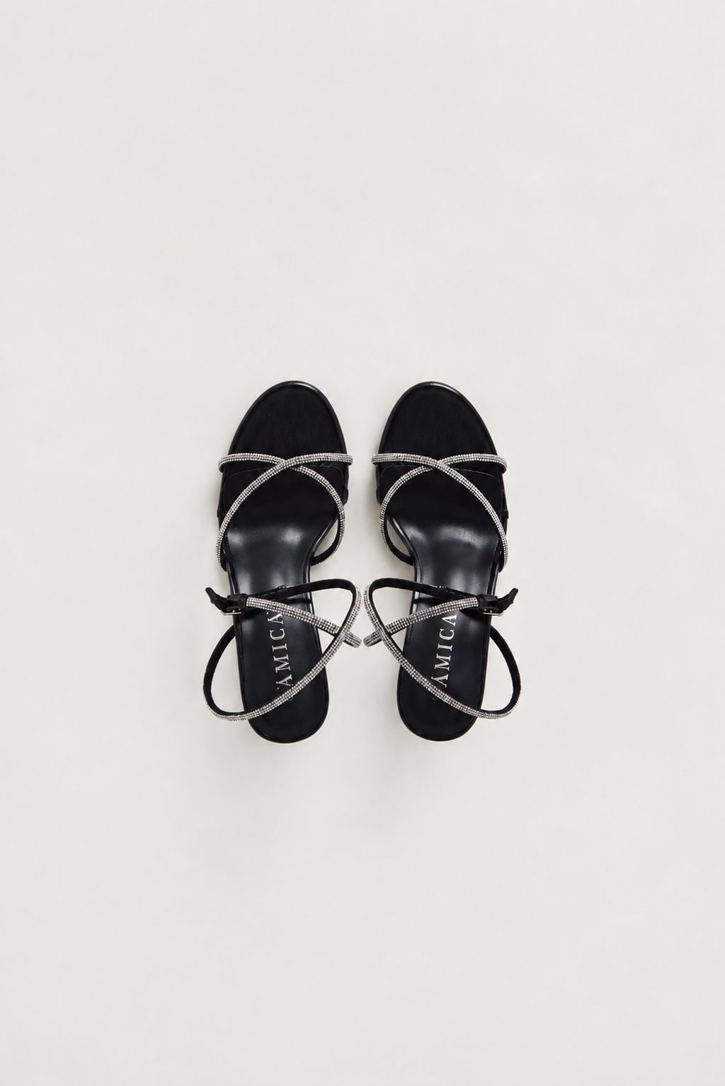 Asher Heels - Black Rhinestone