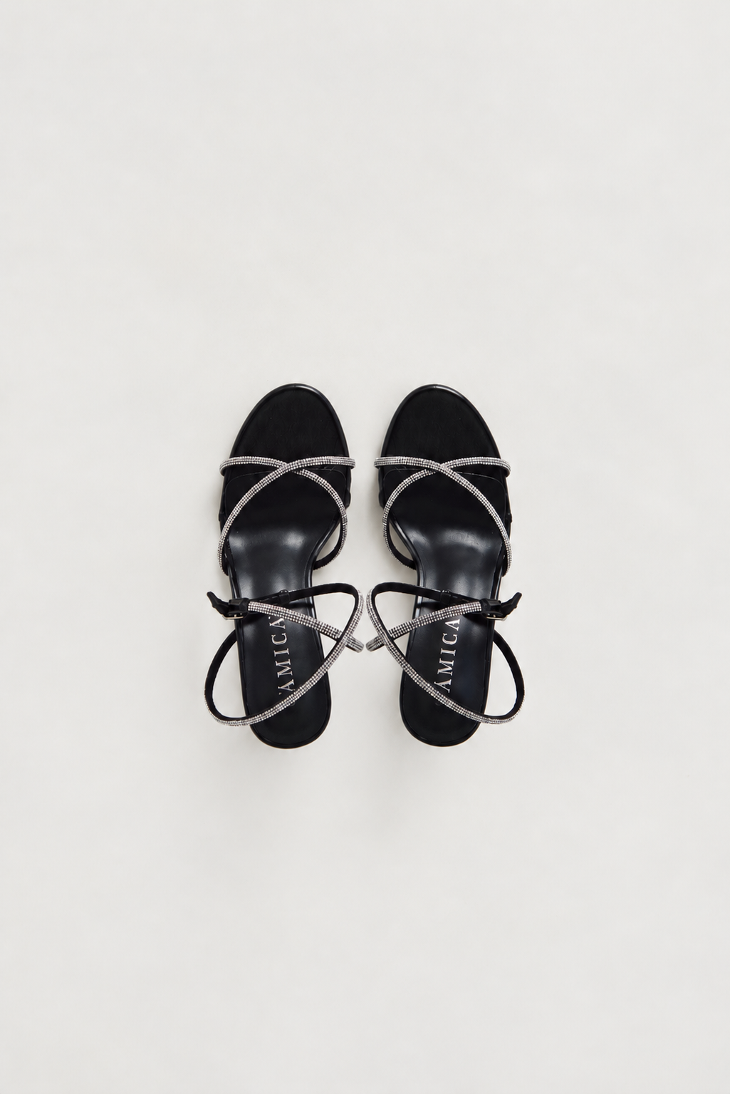 Asher Heels - Black Rhinestone