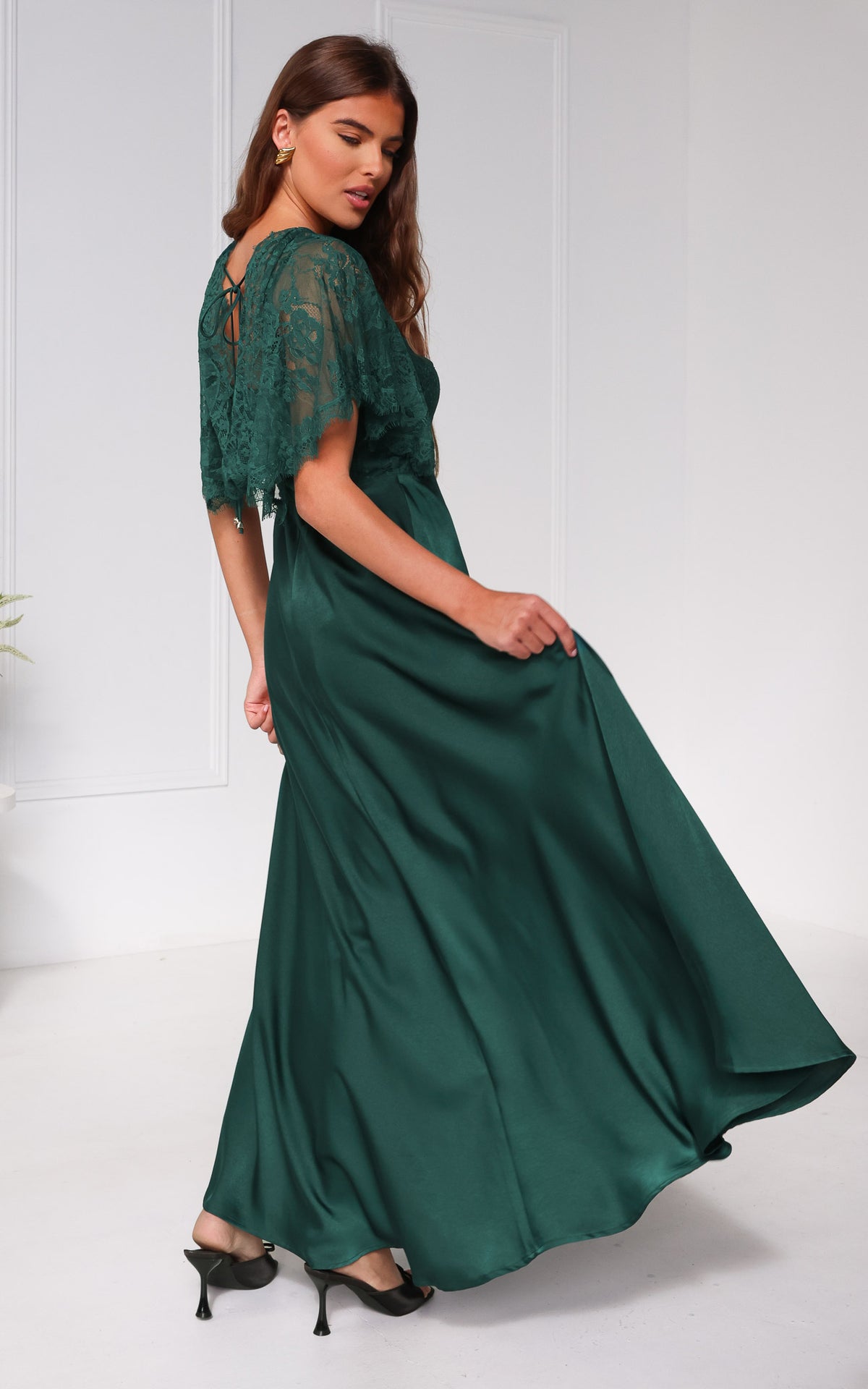Aurelia Lace Maxi Dress - Teal Green