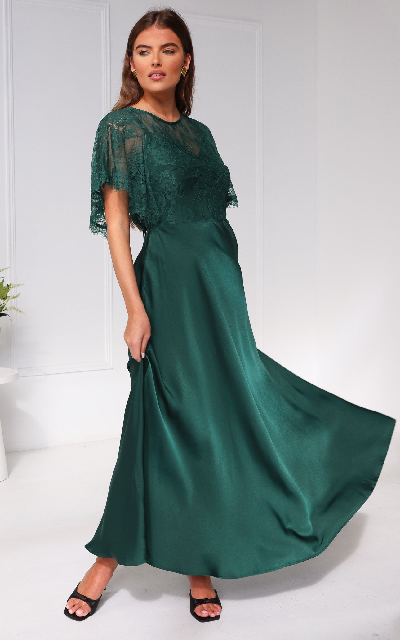 Aurelia Lace Maxi Dress - Teal Green