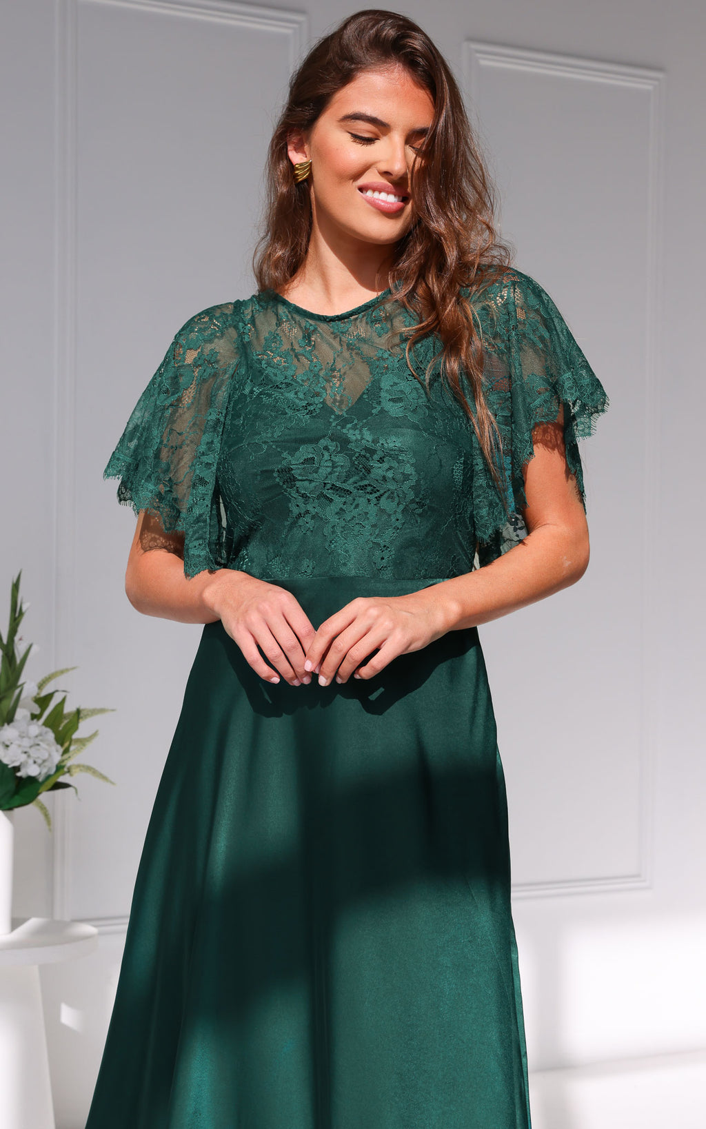 Aurelia Lace Maxi Dress - Teal Green