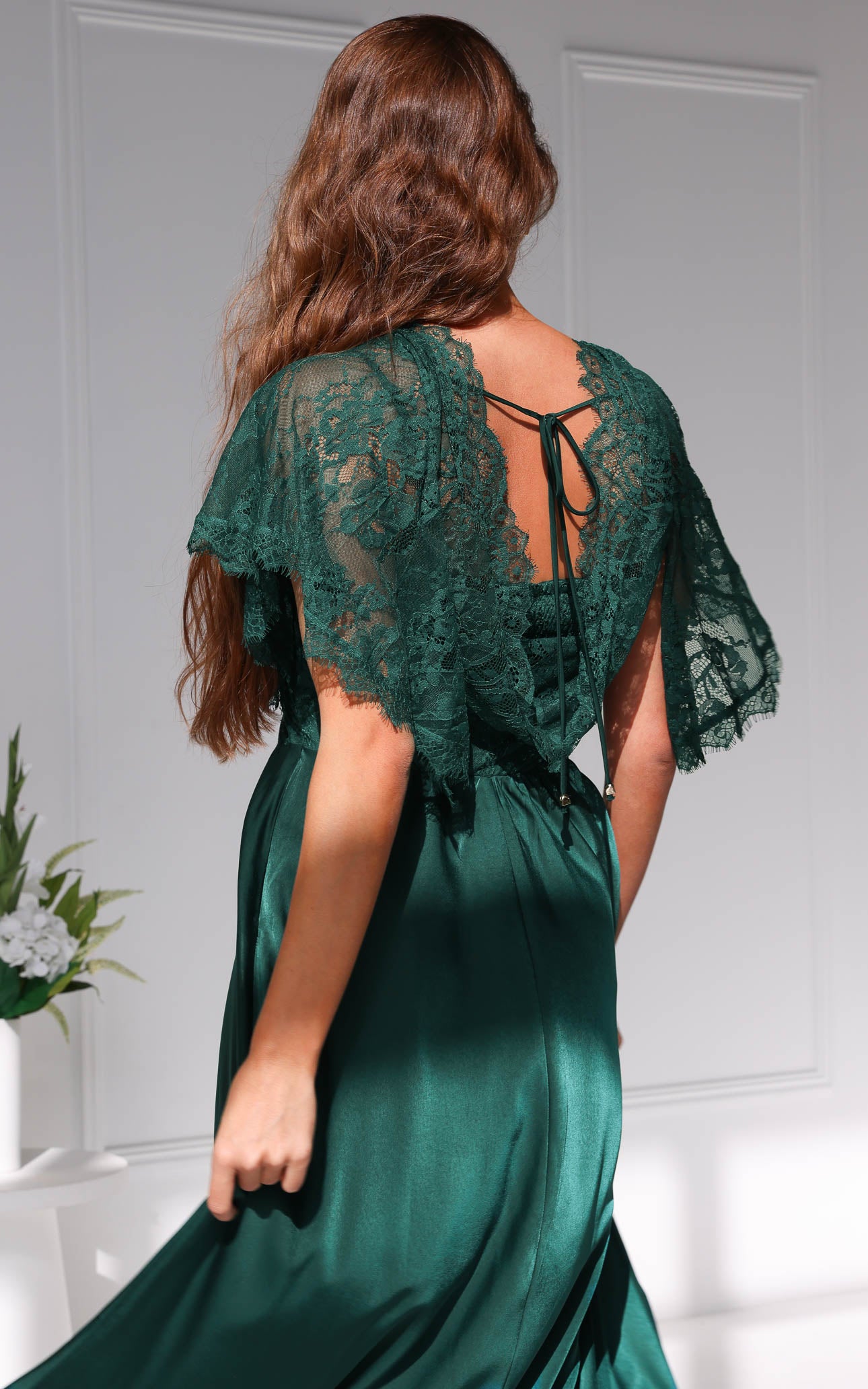 Aurelia Lace Maxi Dress - Teal Green