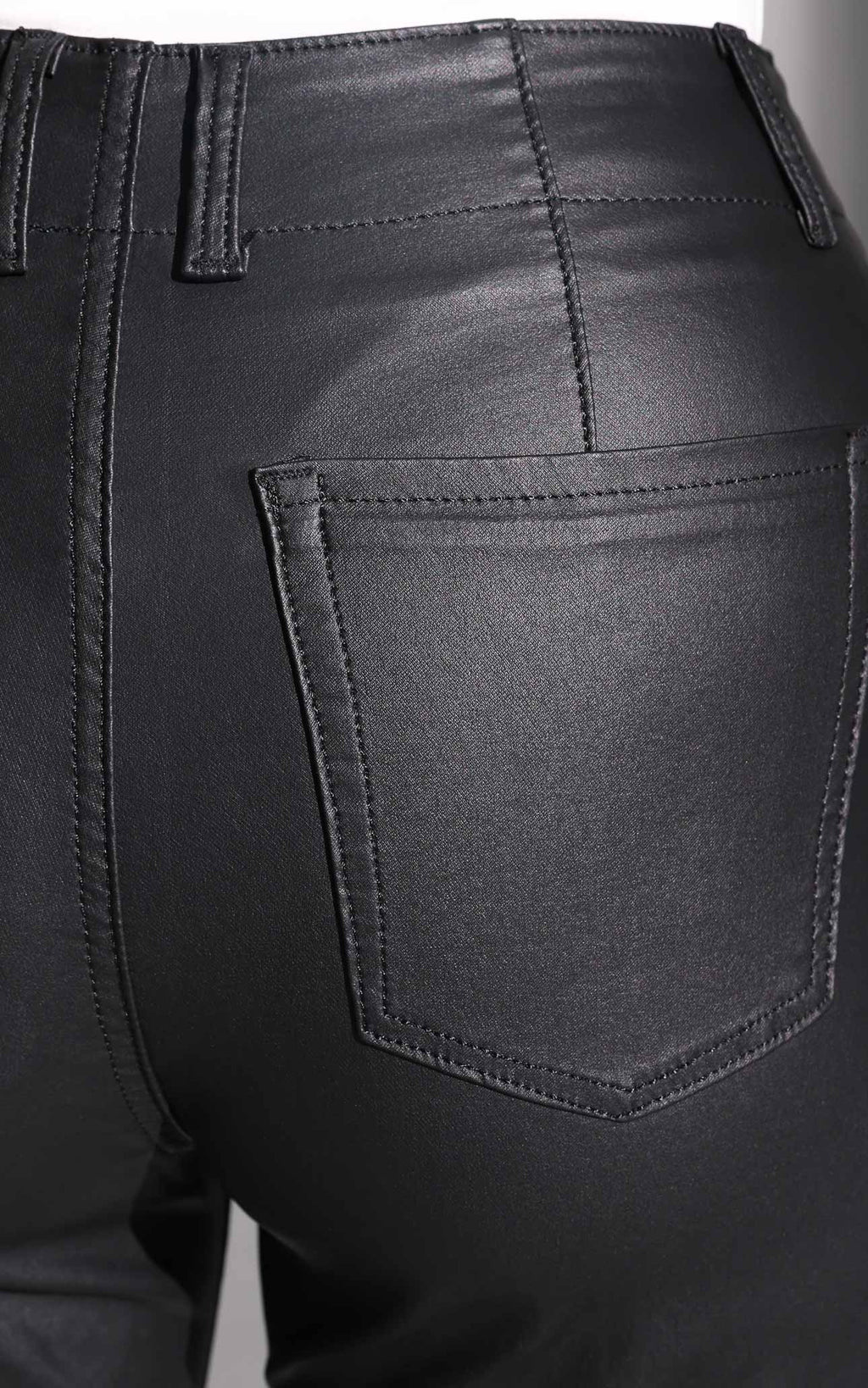 Bobbie Wet Look Pants - Black