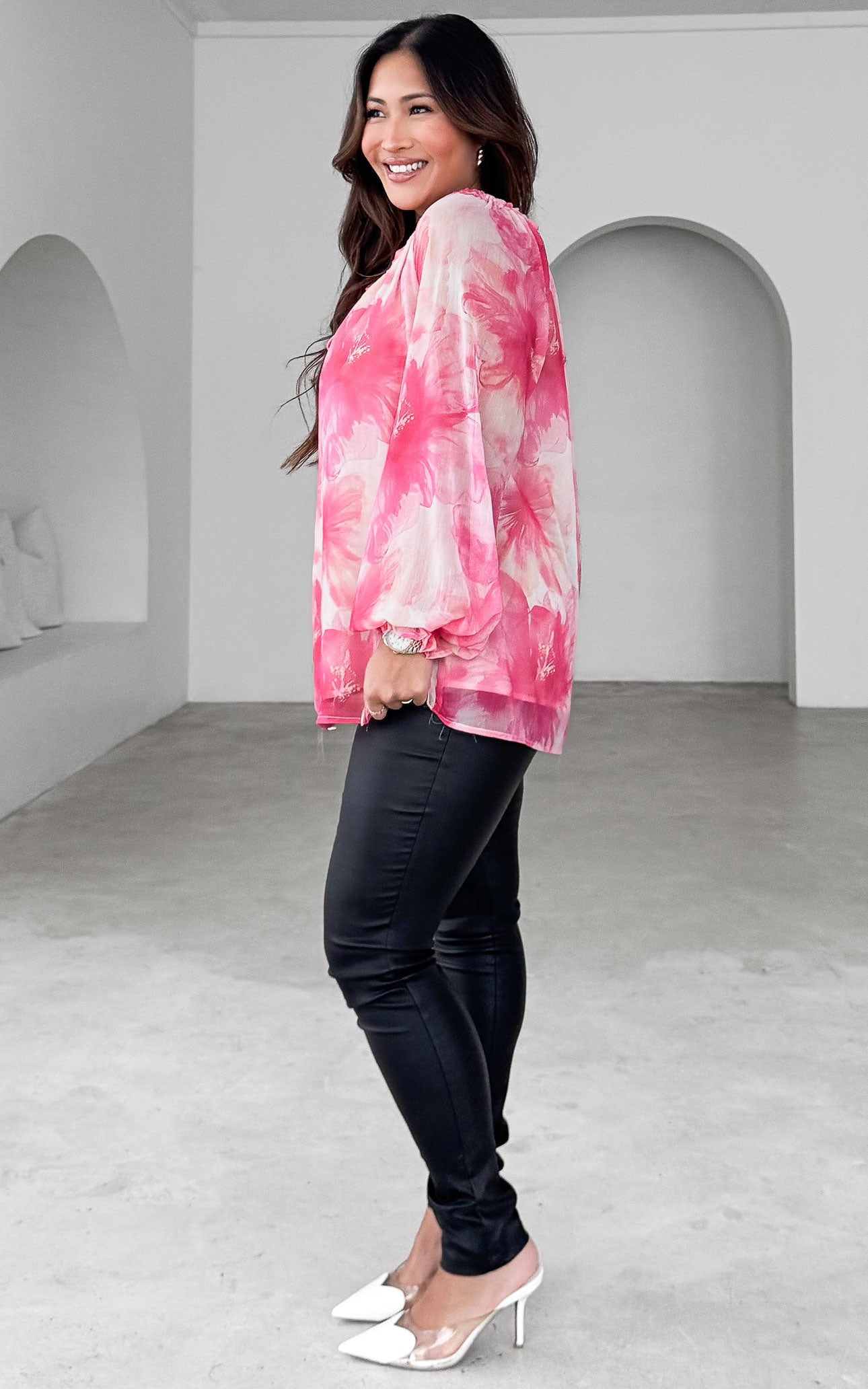 Baylene Top - Pink Floral