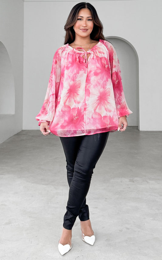 Baylene Top - Pink Floral