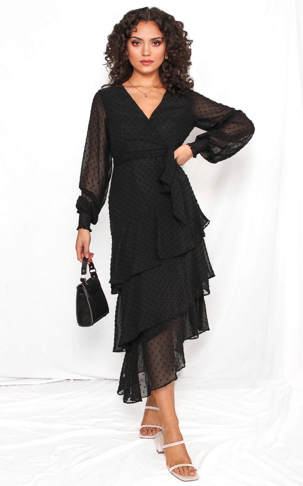 Beatrice Dress - Black Texture