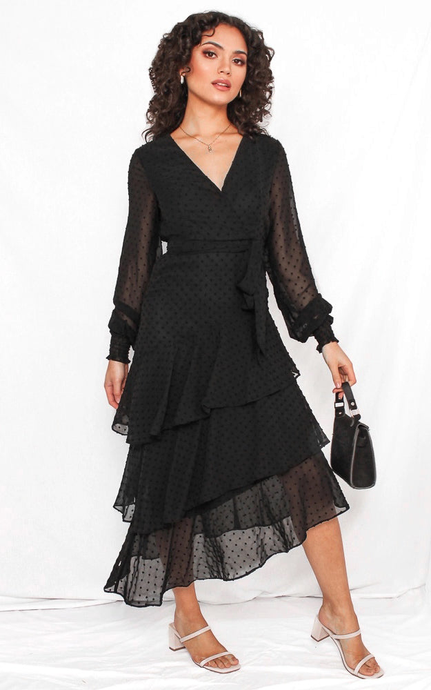 Beatrice Dress - Black Texture