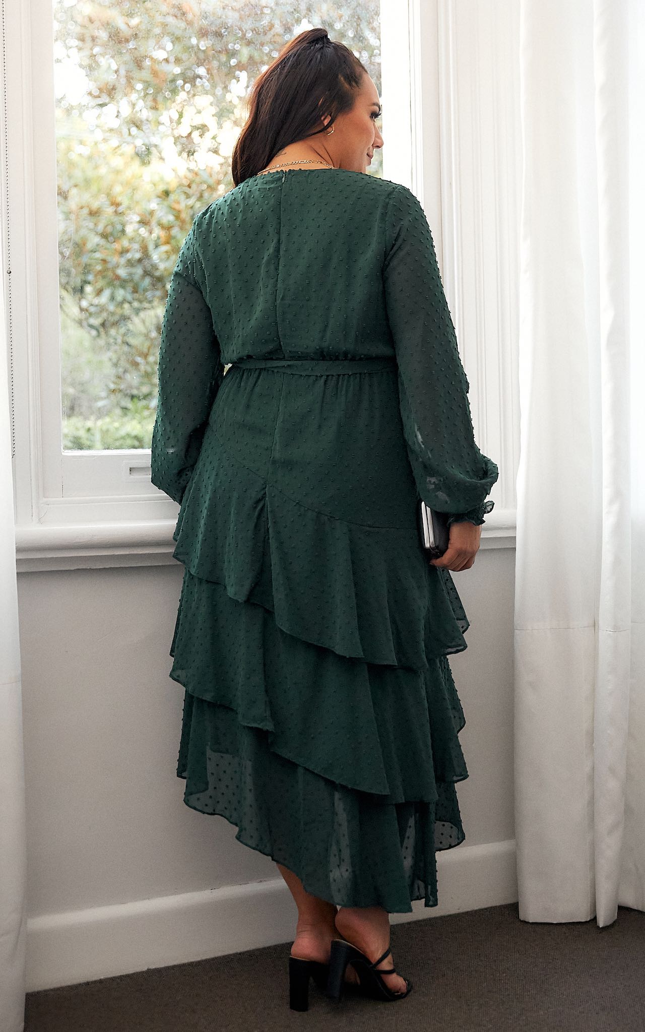 Beatrice Dress - Emerald Texture