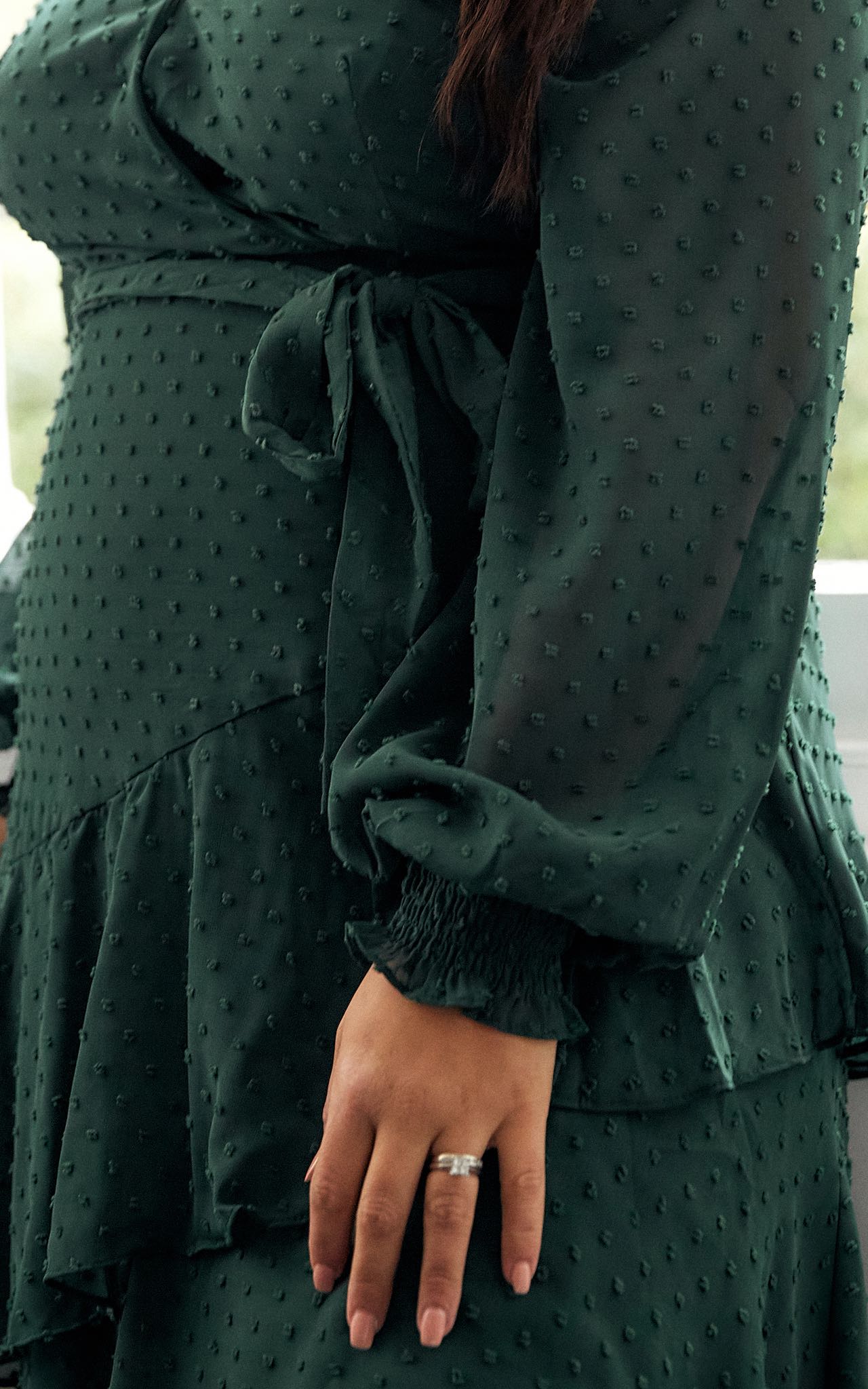 Beatrice Dress - Emerald Texture