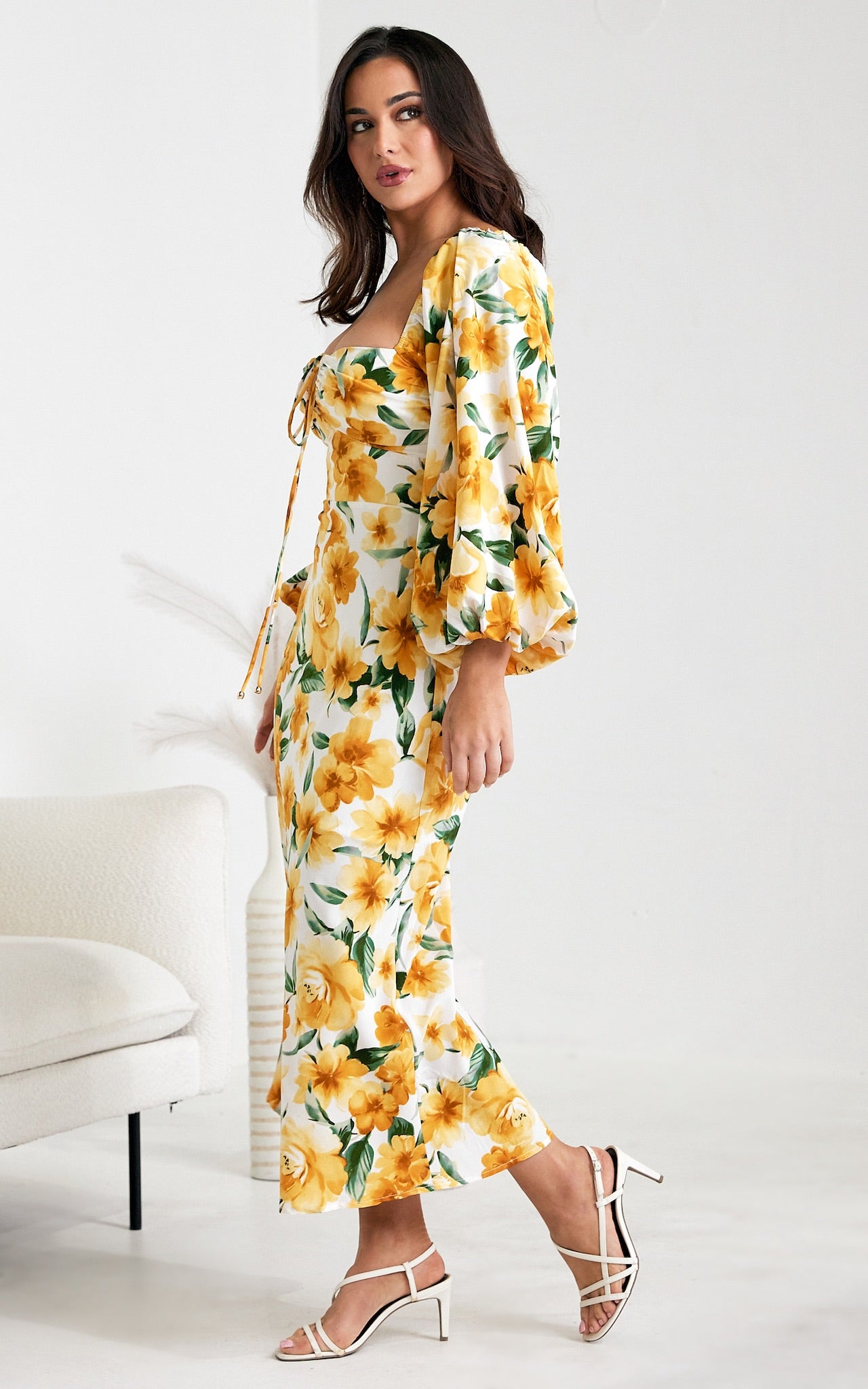 Becca Maxi Dress - Yellow Floral