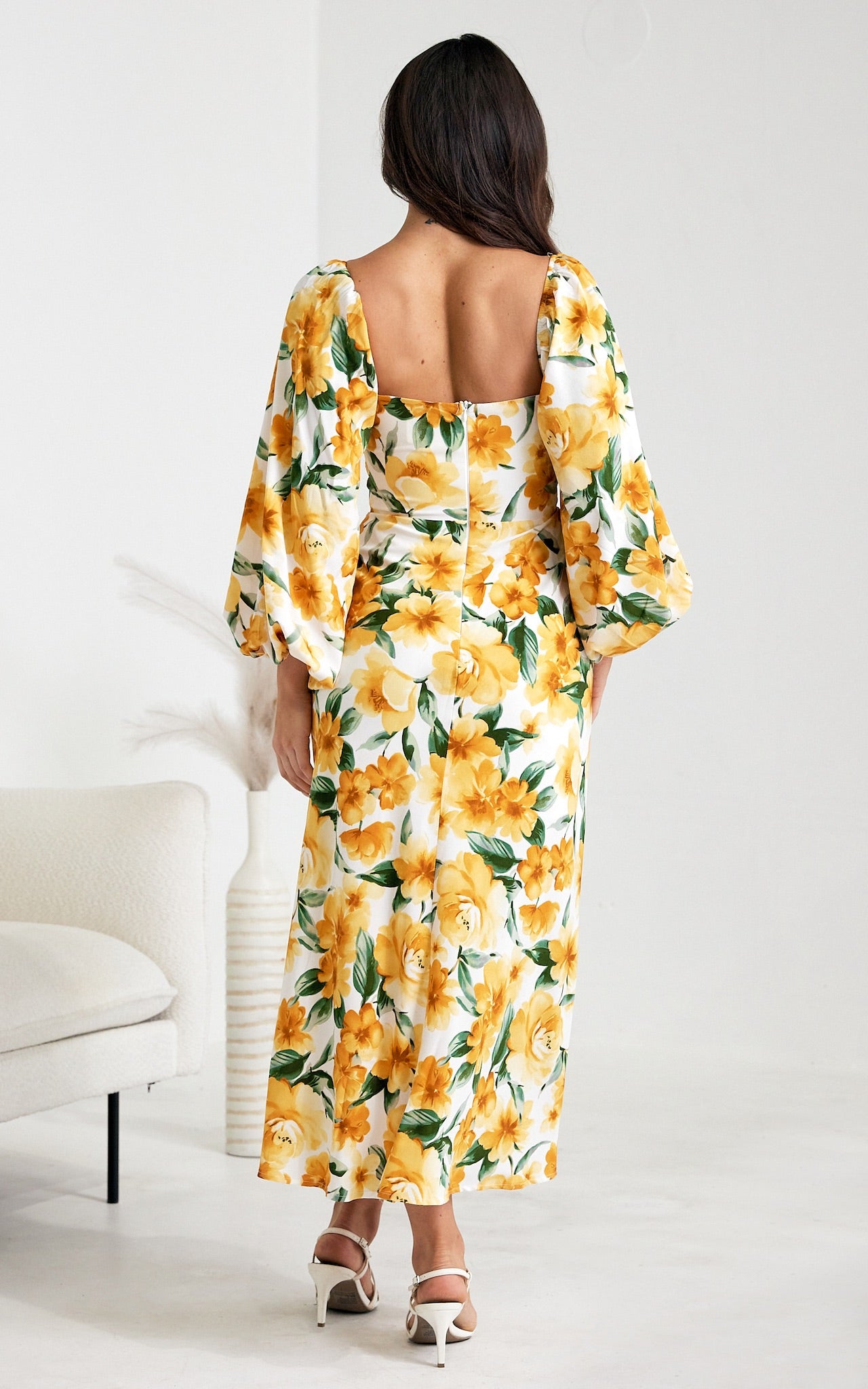 Becca Maxi Dress - Yellow Floral