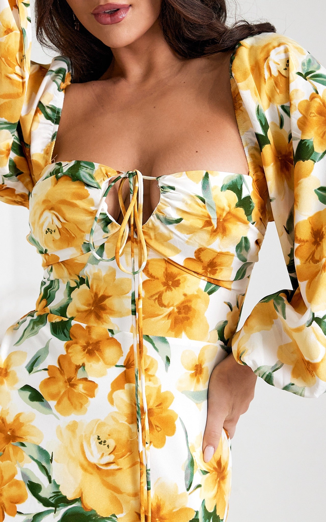 Becca Maxi Dress - Yellow Floral