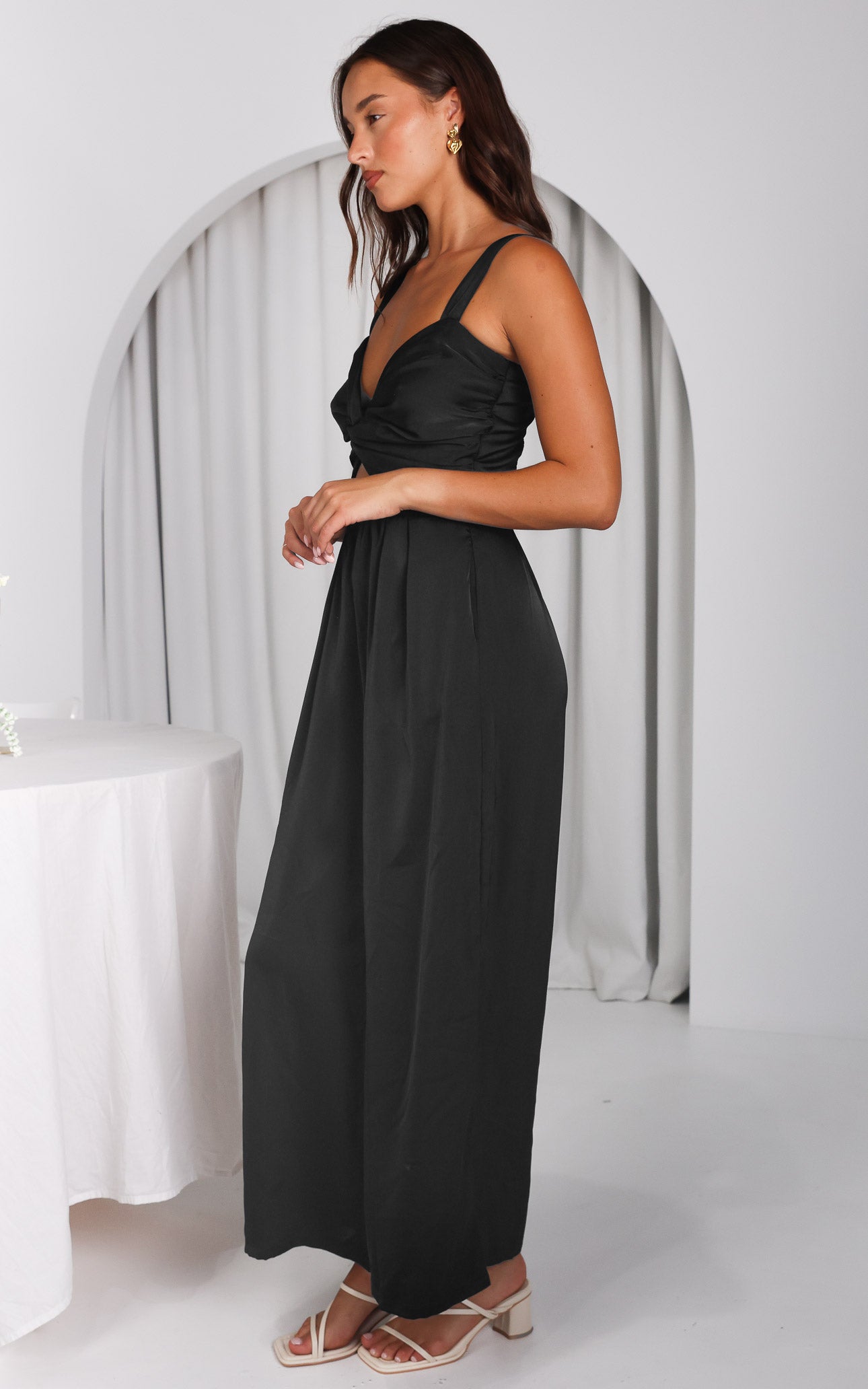 Better Days Wide Leg Jumpsuit - Black