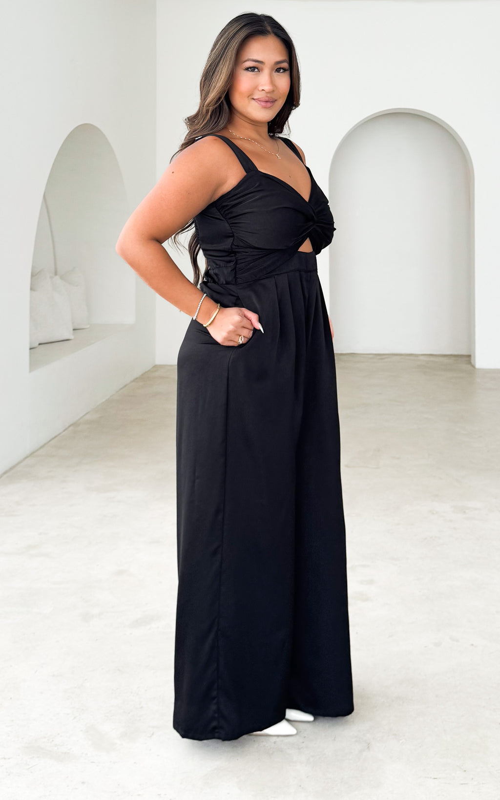 Better Days Wide Leg Jumpsuit - Black
