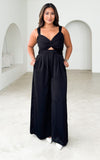 Better Days Wide Leg Jumpsuit - Black