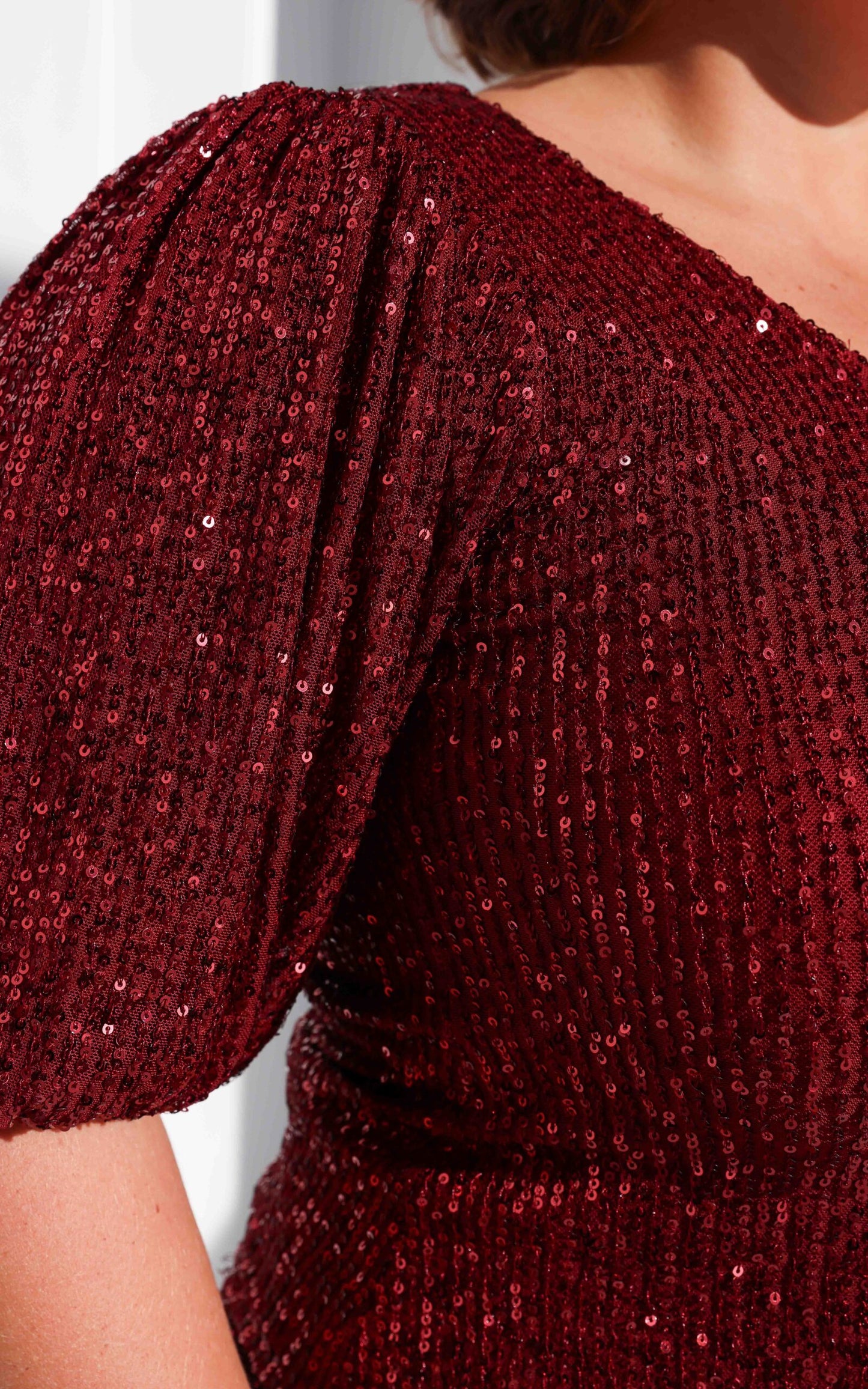 Beyond The Stars Top - Wine Sequin