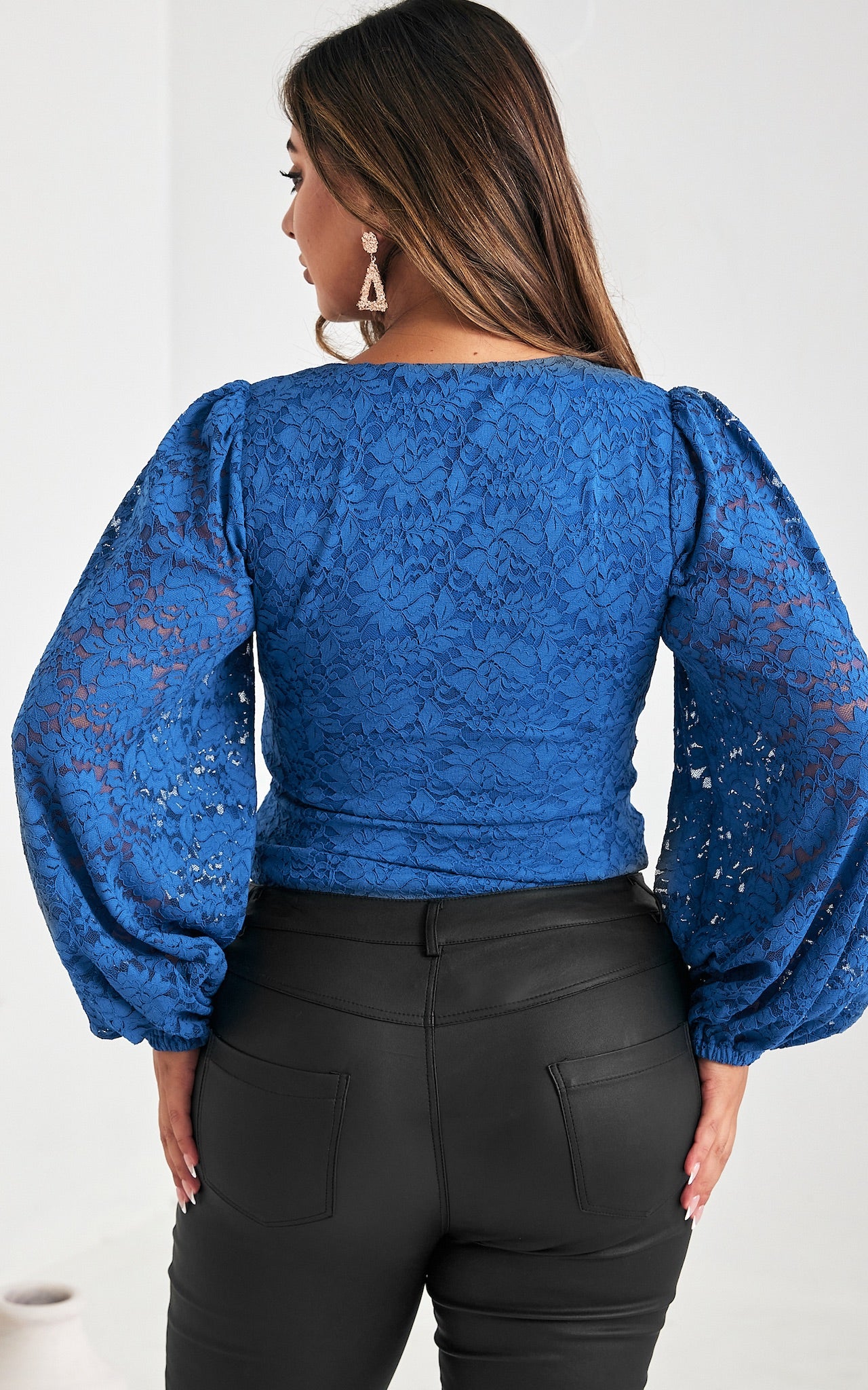 Beyond The Stars Lace Top - Royal Blue