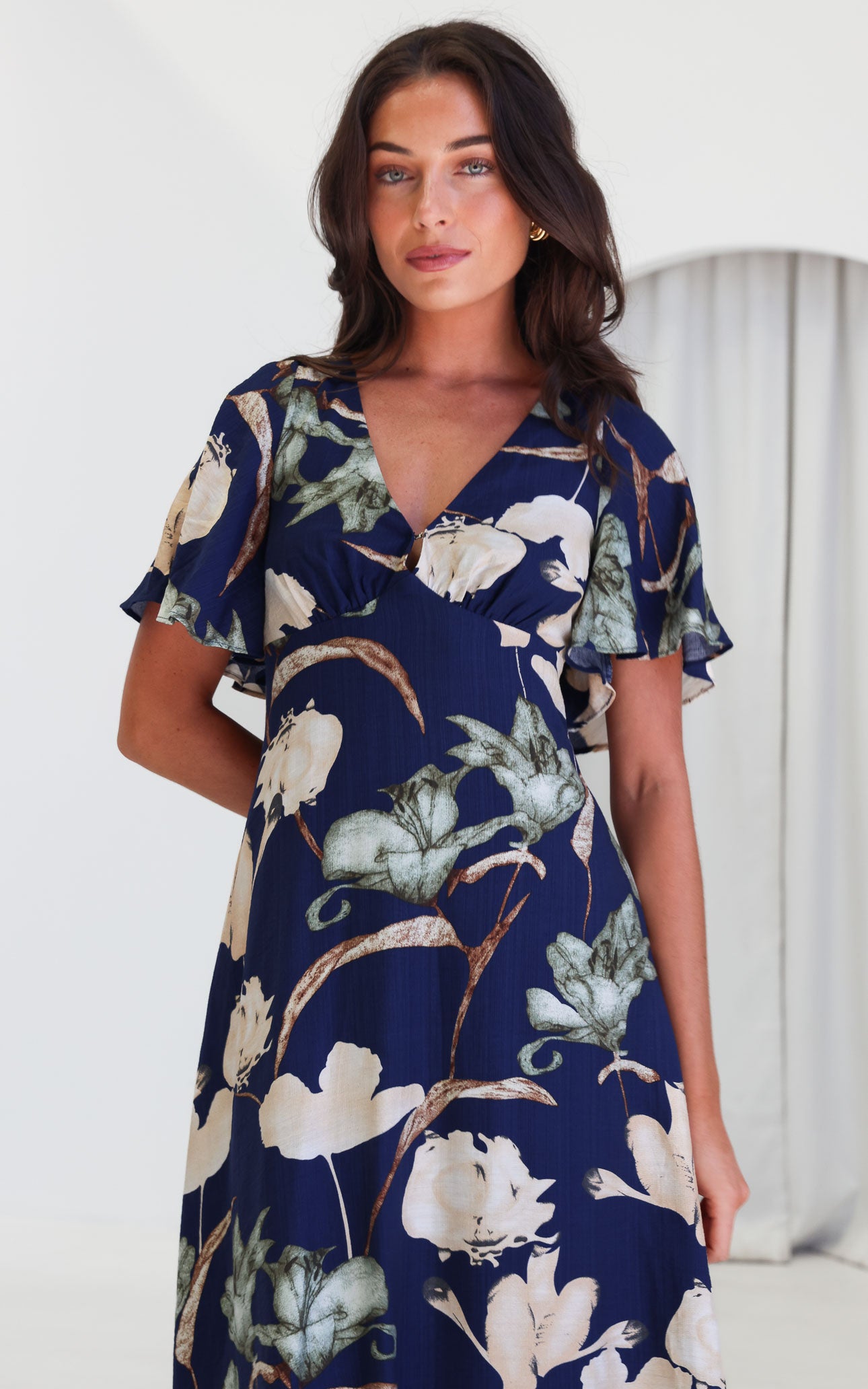 Bianco Maxi Dress - Navy Floral
