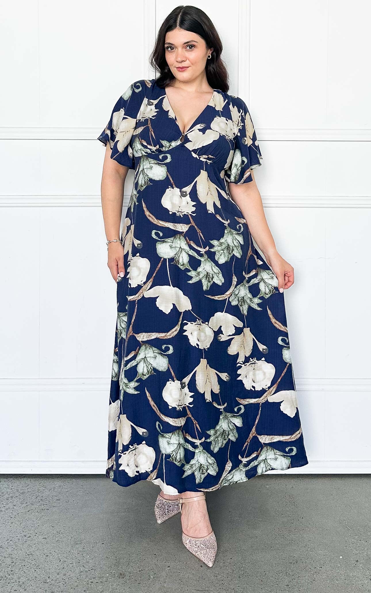 Bianco Maxi Dress - Navy Floral