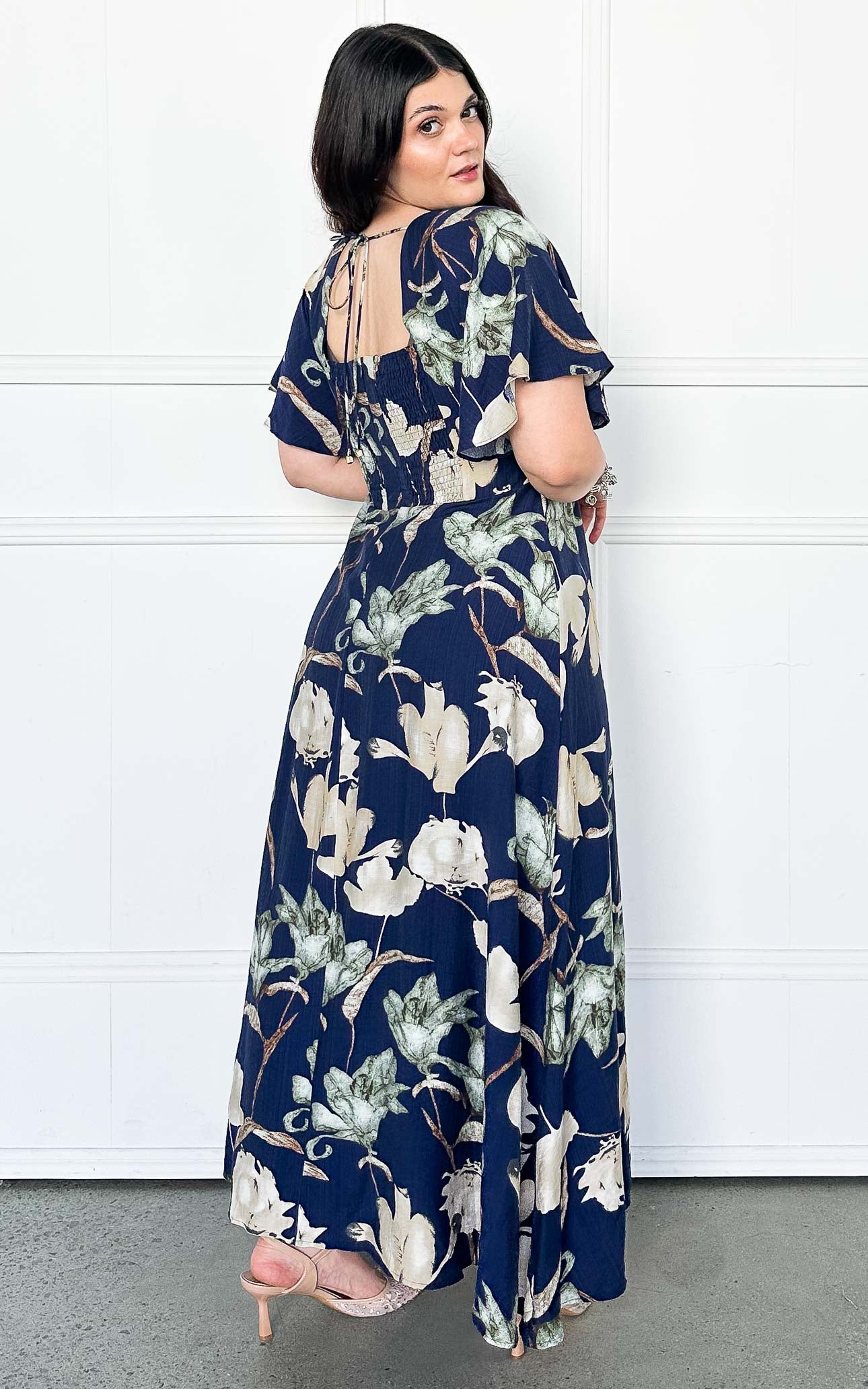 Bianco Maxi Dress - Navy Floral