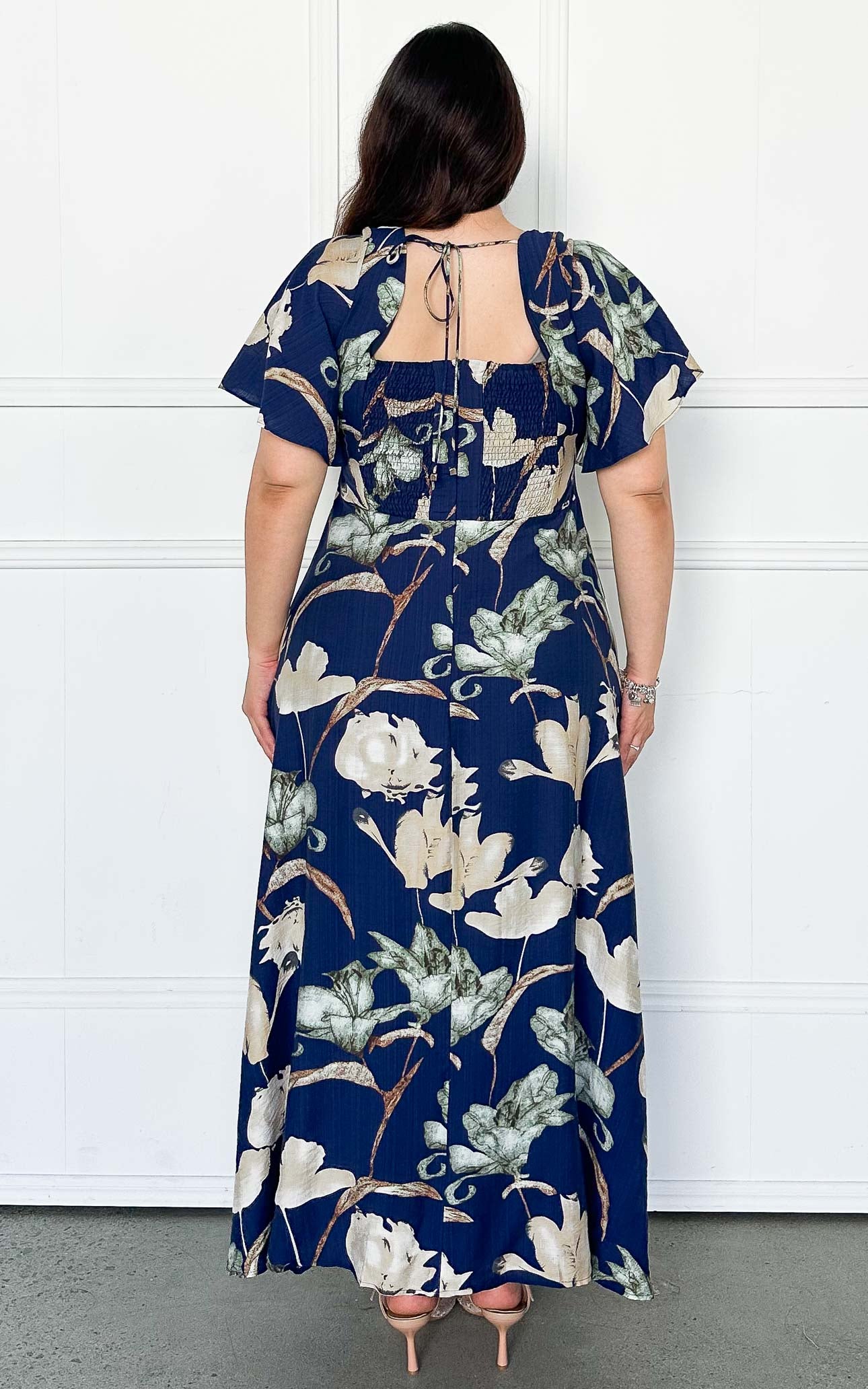 Bianco Maxi Dress - Navy Floral