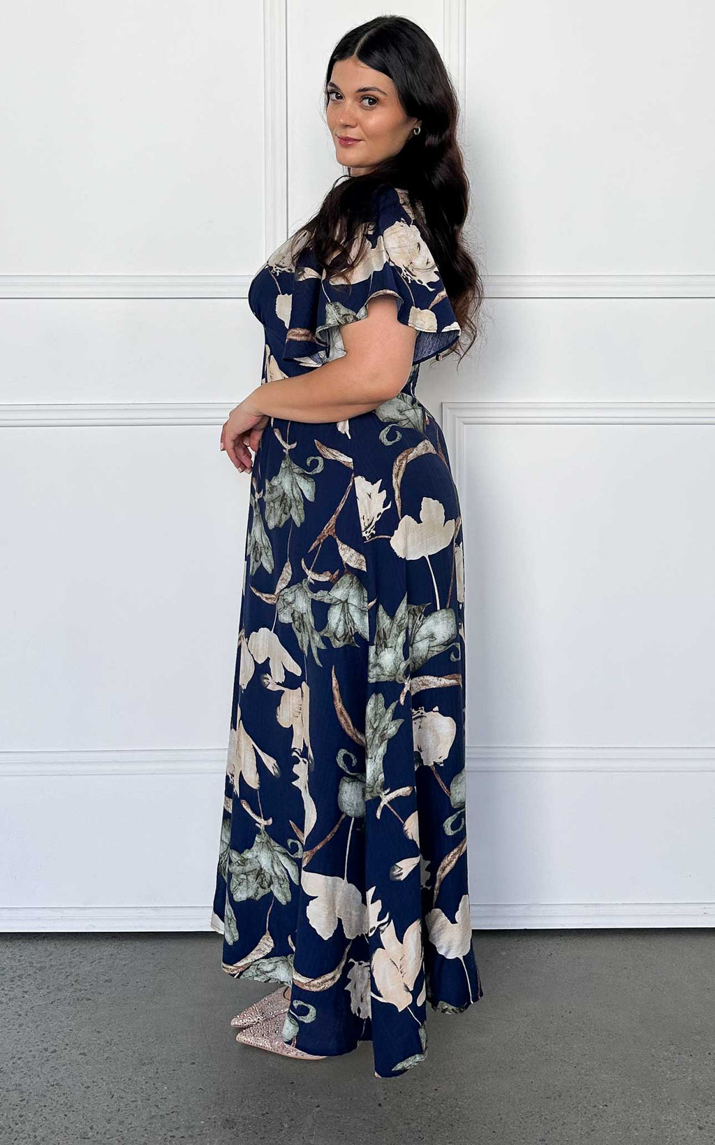 Bianco Maxi Dress - Navy Floral