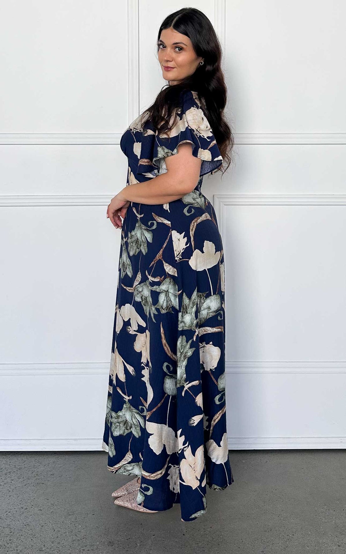 Bianco Maxi Dress - Navy Floral