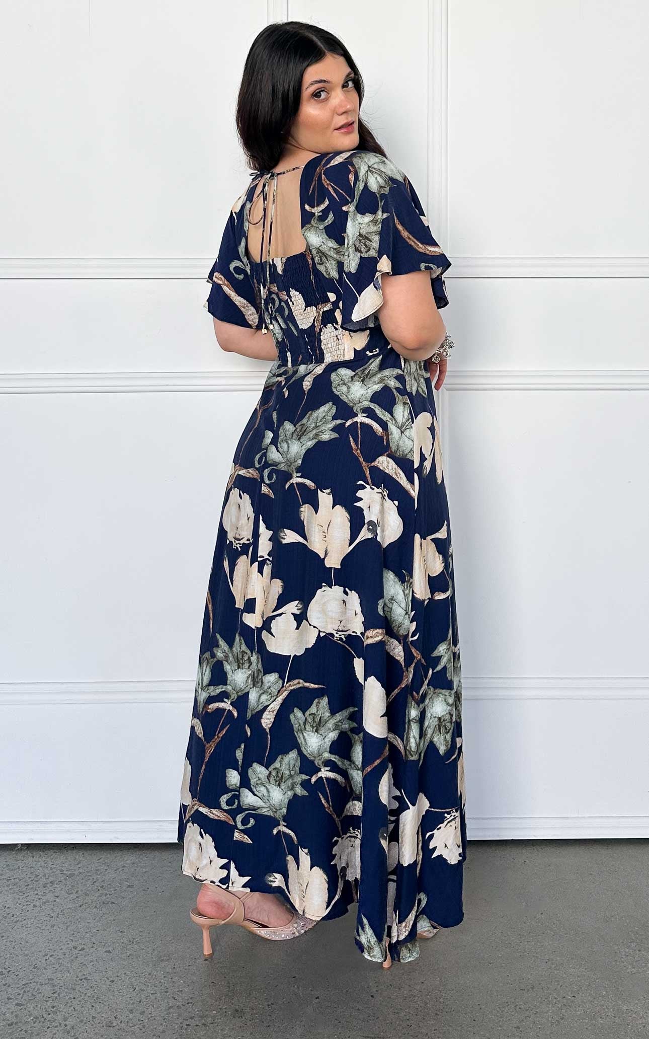 Bianco Maxi Dress - Navy Floral