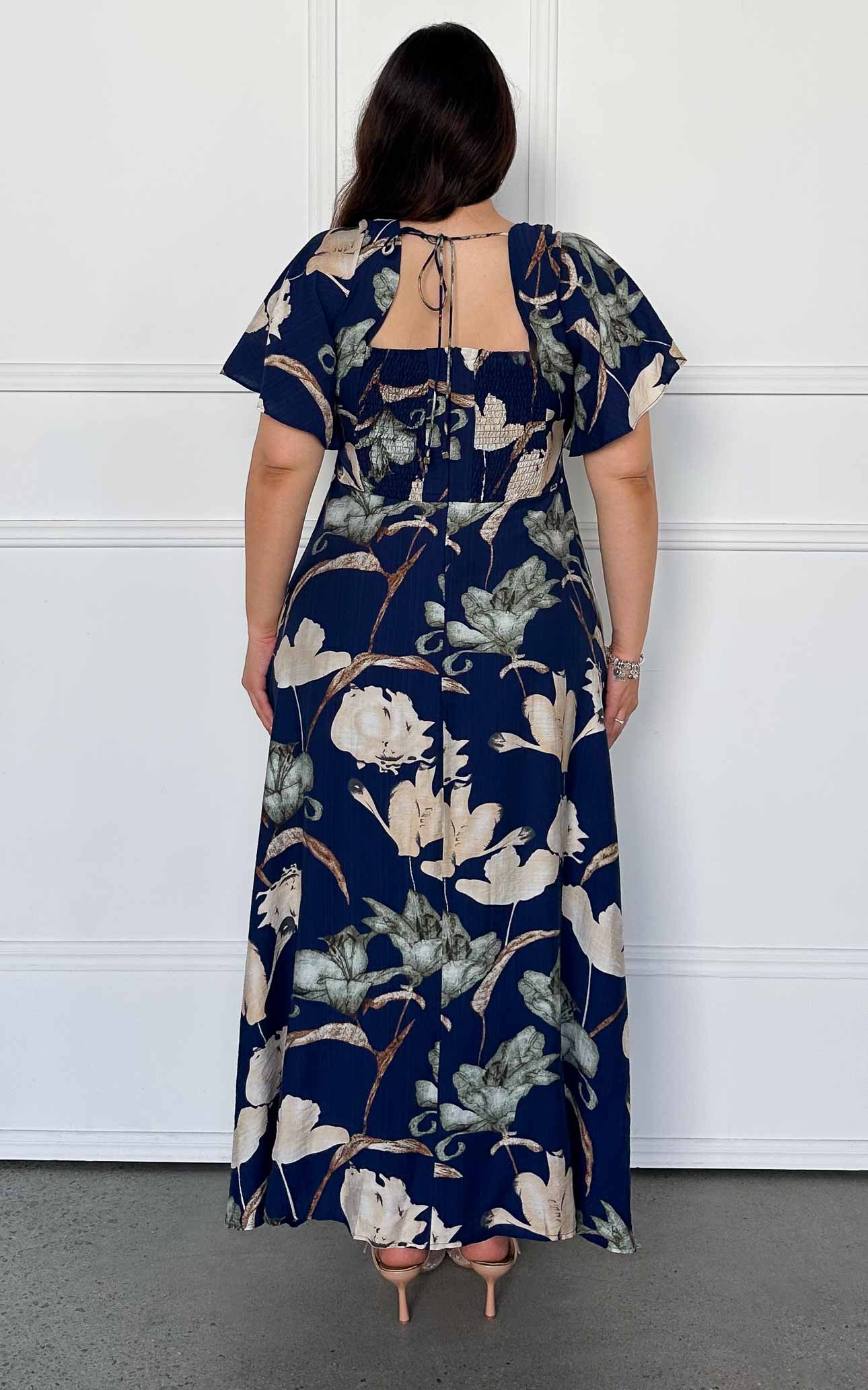 Bianco Maxi Dress - Navy Floral