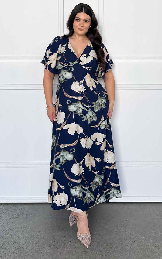 Bianco Maxi Dress - Navy Floral